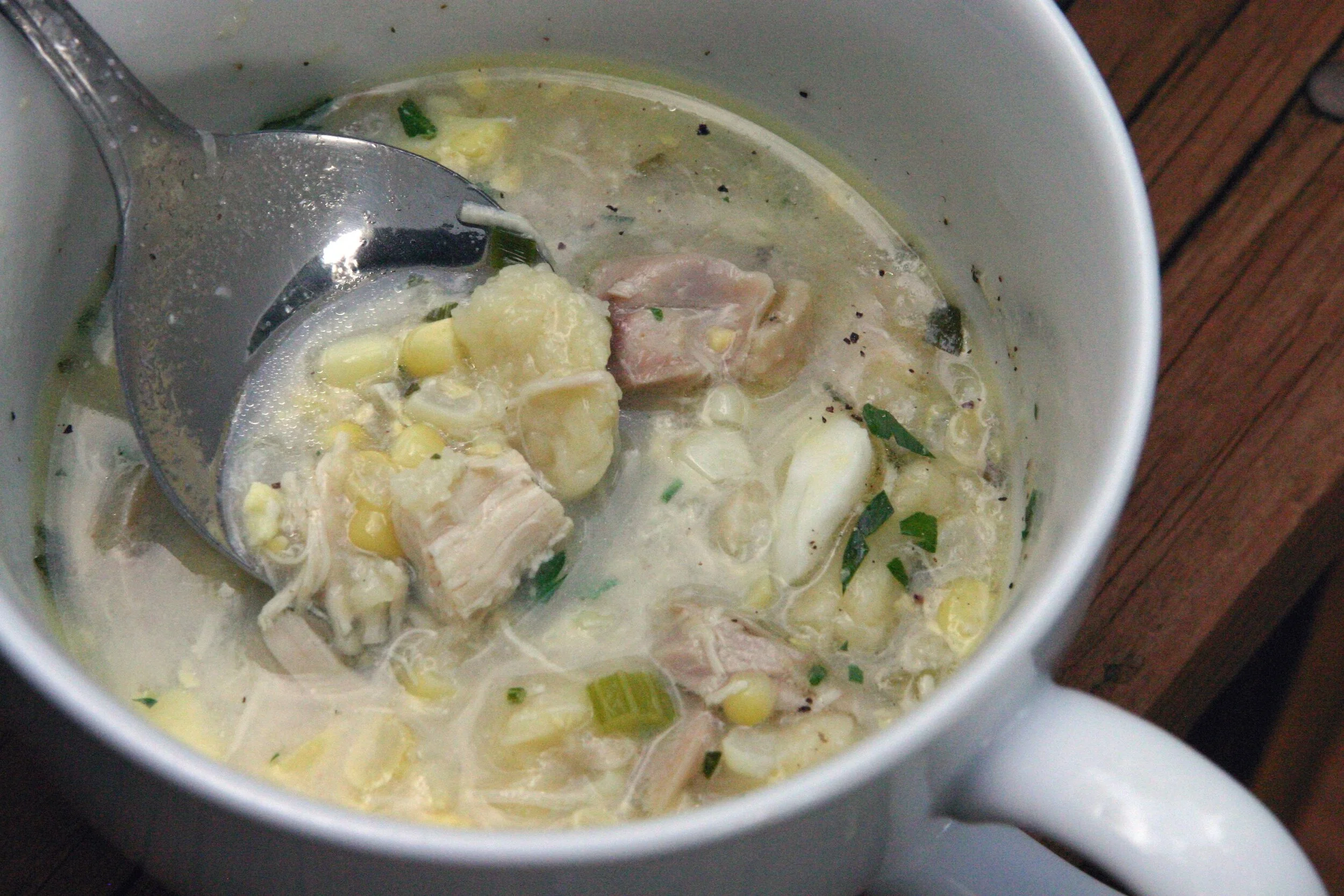 Chicken Corn Soup with Rivels — Sweetspire Press