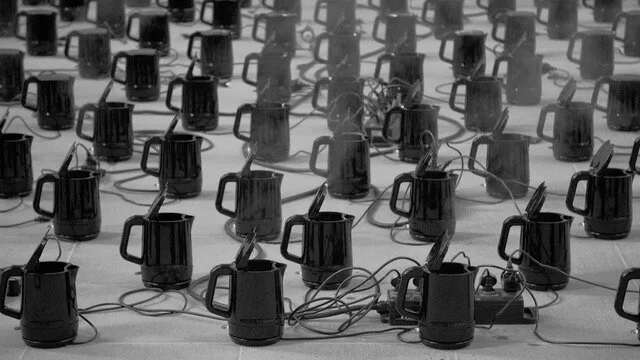 A sea of sound from 200 tea kettles