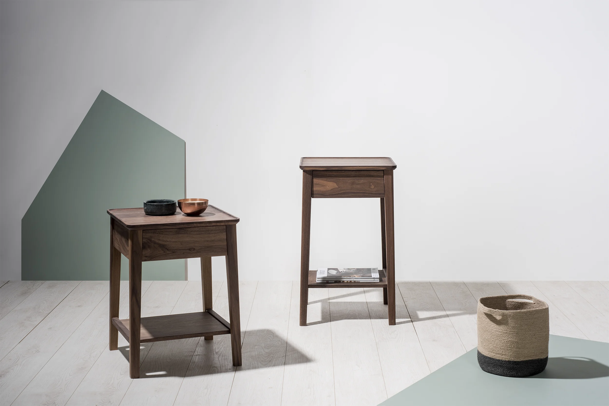 Neut Bedside Table w/ Shelf