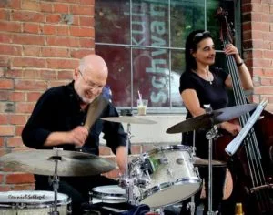 Flatfoot Stompers with Will Lindfors on drums at the Schwaneninsel, Waiblingen (D)