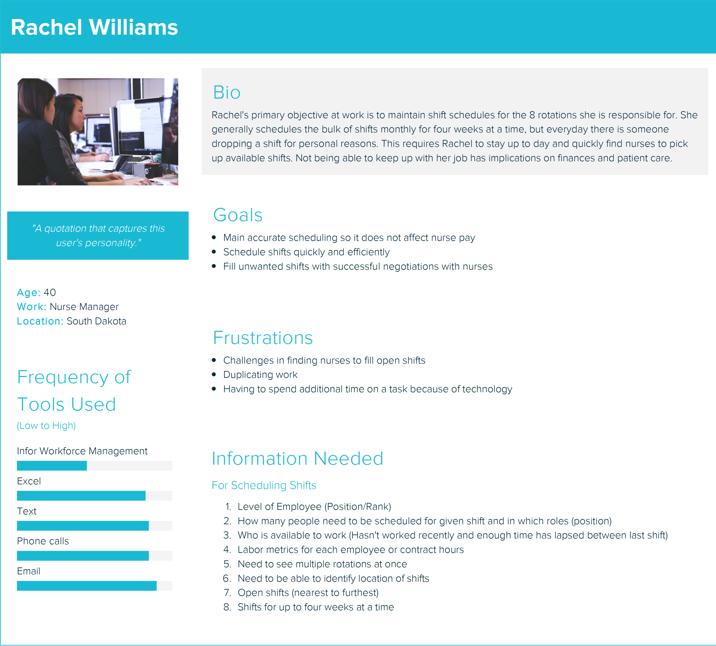 Nurse Manager Persona