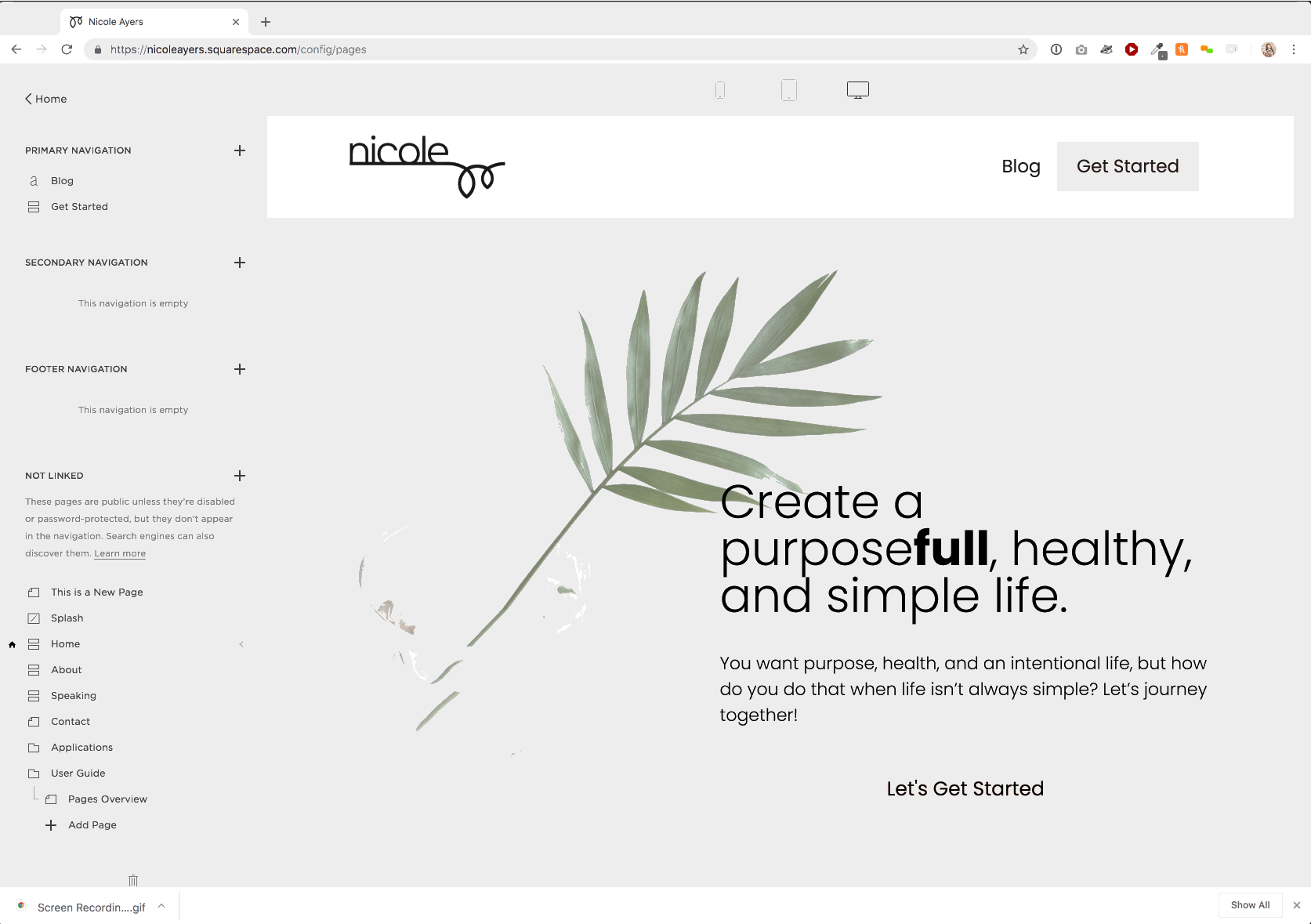 Demonstration of how to edit a Regular Page.