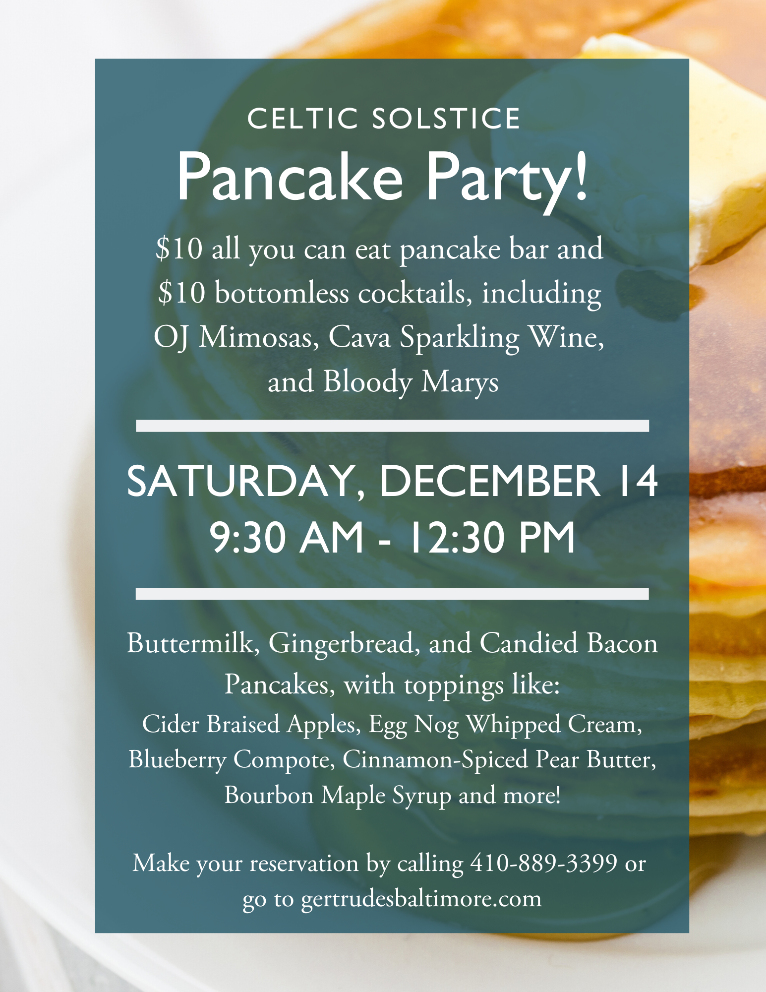 Celtic Solstice Pancake Party Gertrude S Chesapeake Kitchen