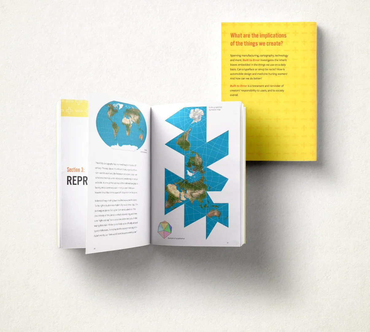 Built to Error back cover and page spread with maps