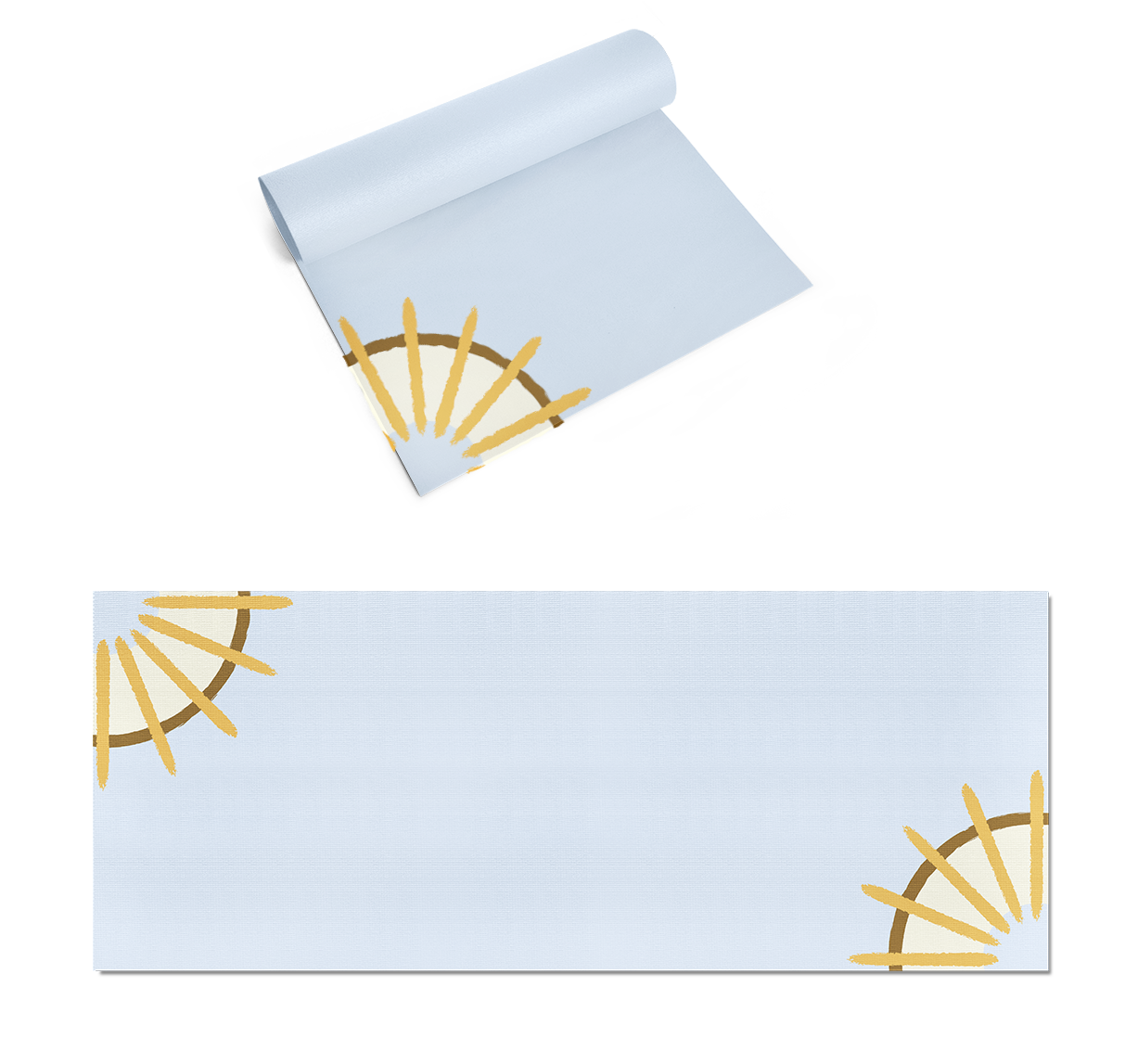 Branded mockup of yoga mats