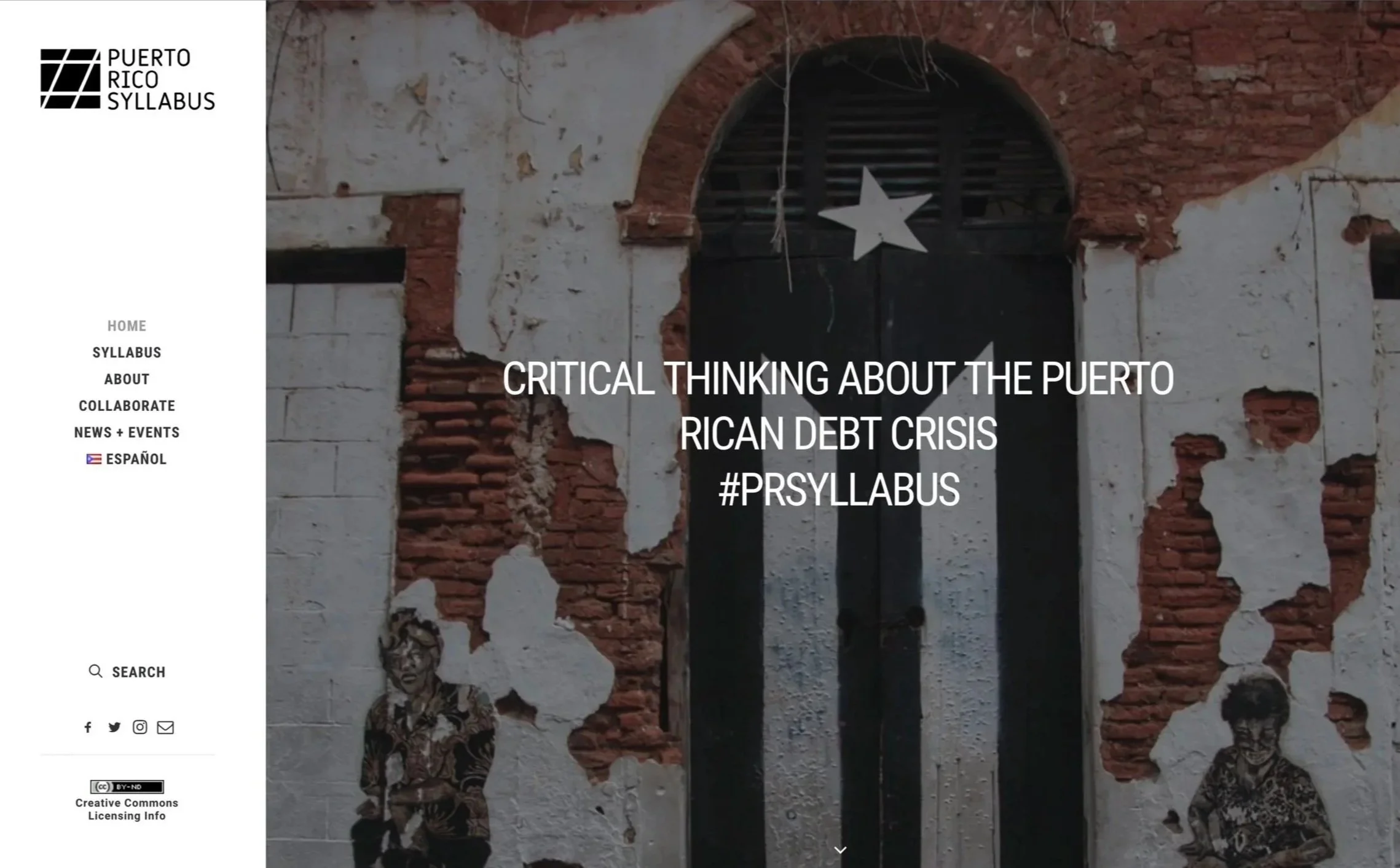 Puerto Rico Syllabus desktop view