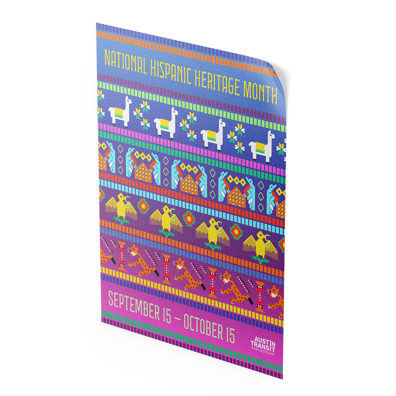 National Hispanic Heritage Month poster mockup