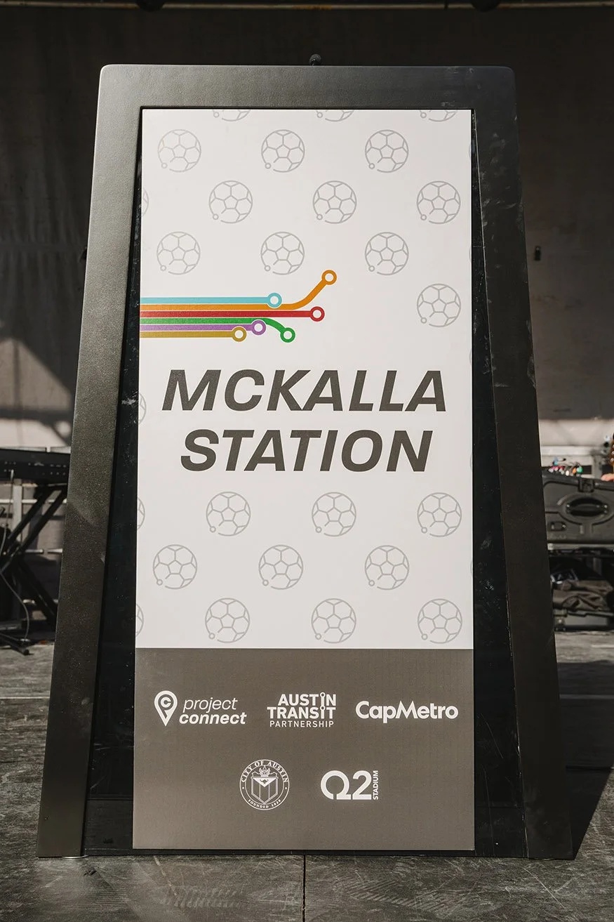 McKalla Station podium sign