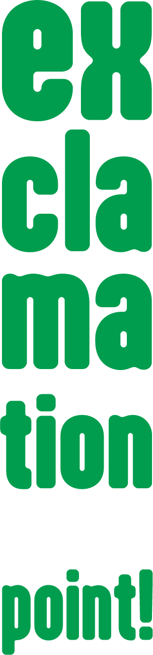 Exclamation Point logo in green