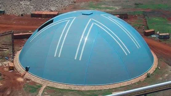 Primer domo circular para caliza en Senegal, 73m
