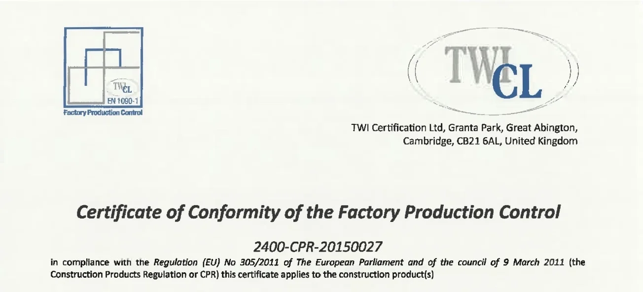 Geometrica Achieves FPC Certification for CE Marking 