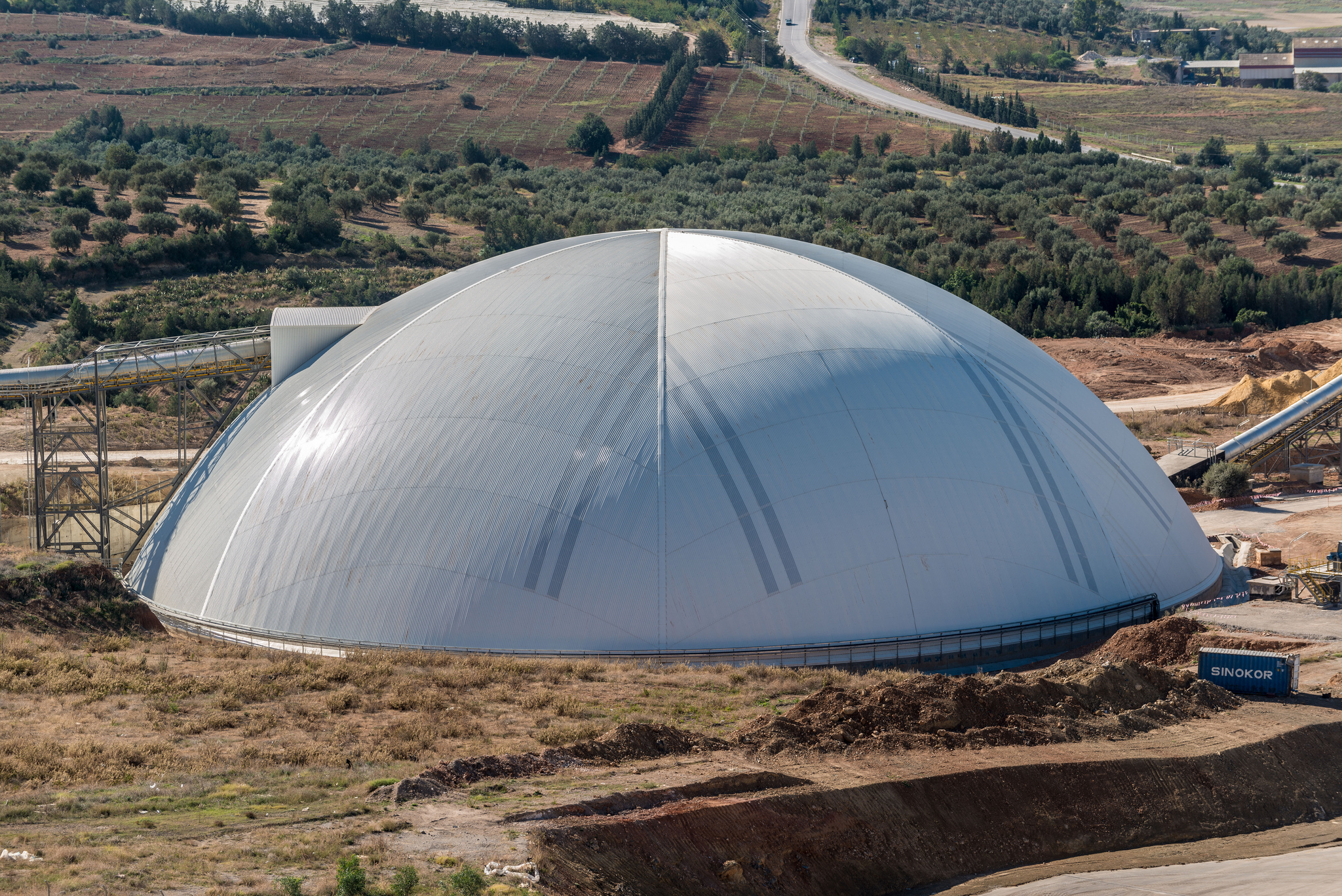 90m limestone storage dome.