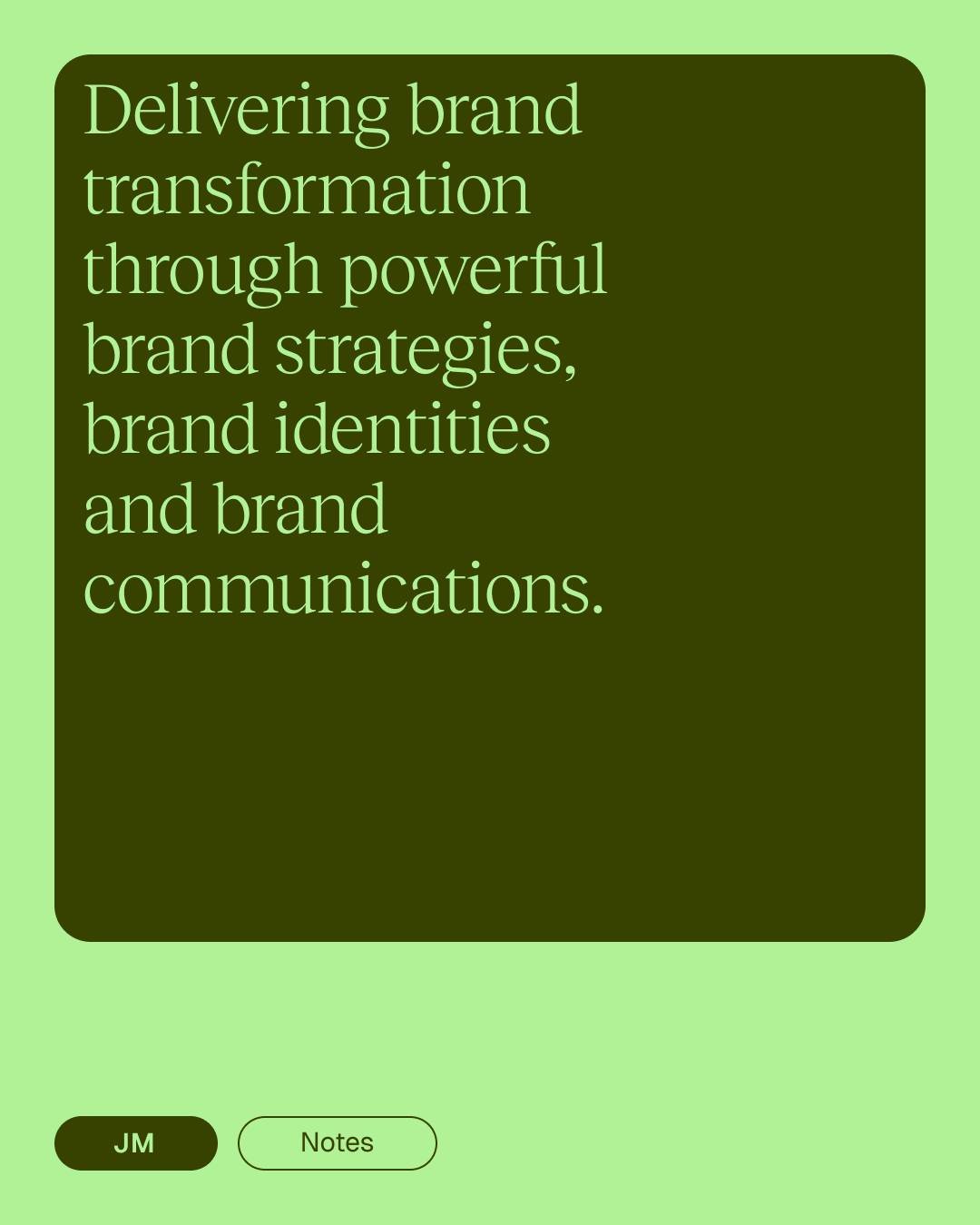 I wanted to clarify our offer to new and existing clients: Delivering brand transformation through powerful brand strategies, brand identities and brand communications 🔎 🎨 💥 

#studio #branding #creative #strategy