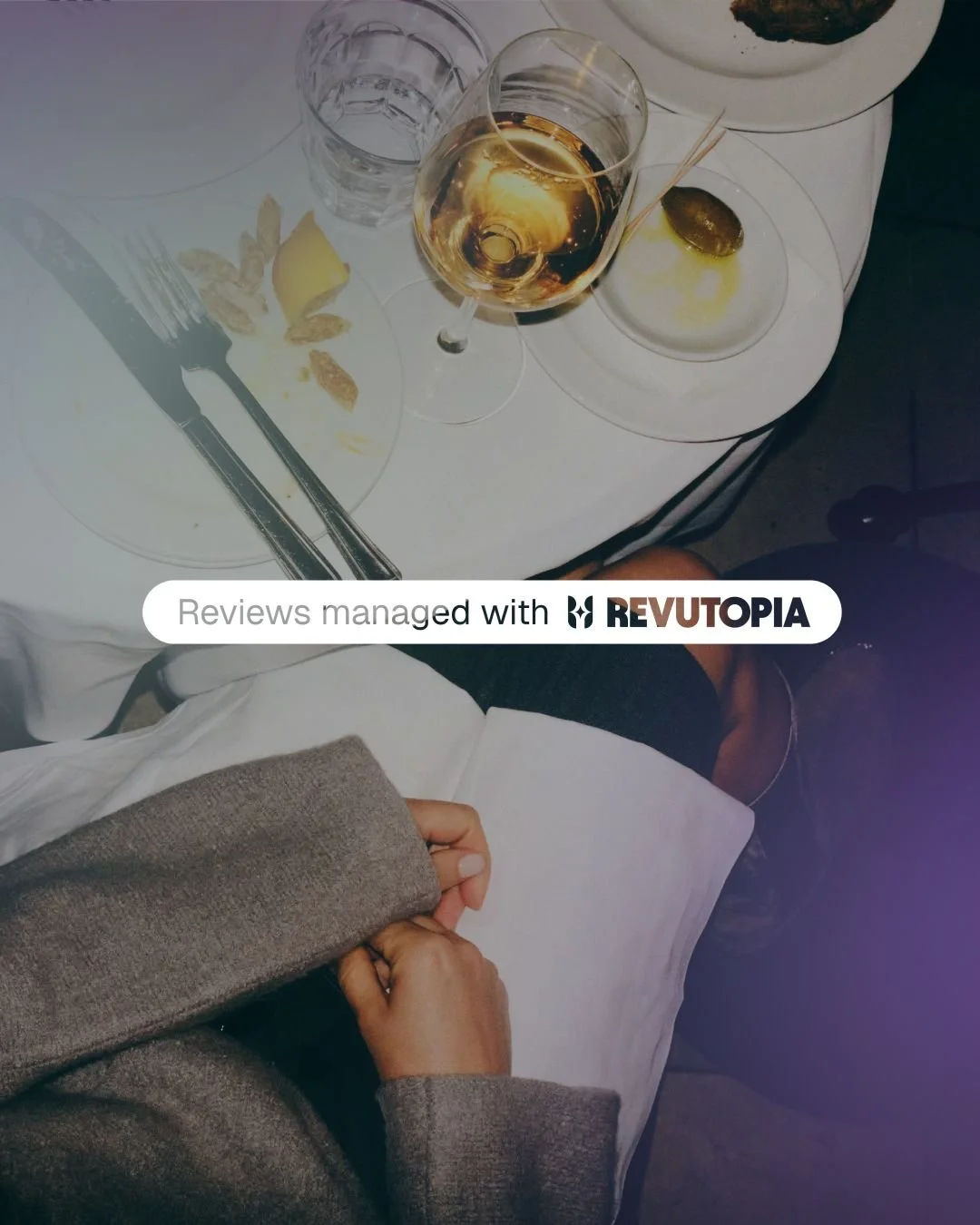 Revutopia badge promoting the review management tool.
#branding #digital #app #logo #design