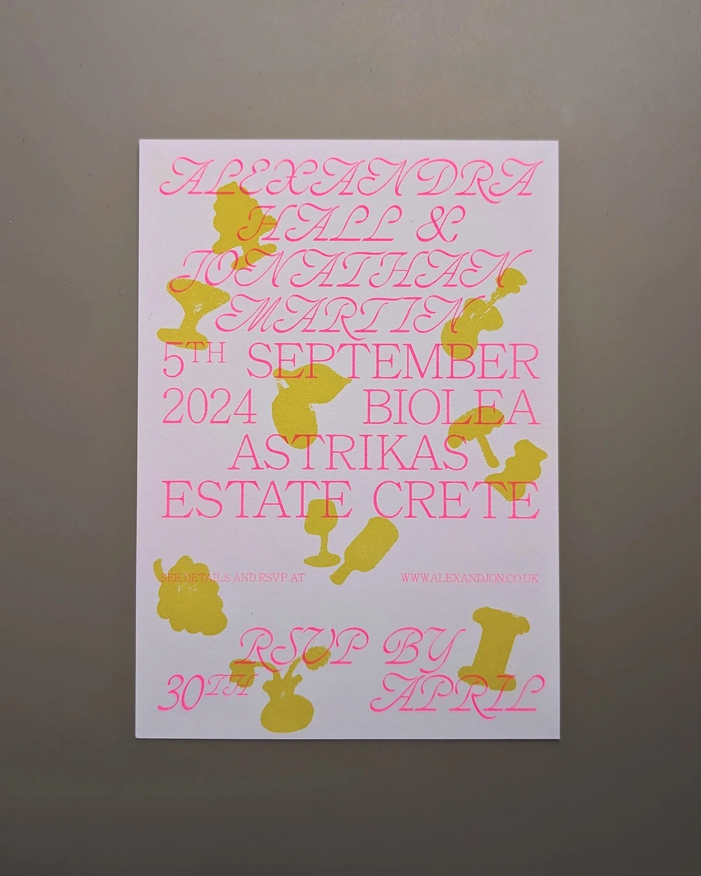 Wedding stationery, Crete 2024 - the hardest brief of all for the pickiest of clients. More design concepts than you can shake a stick at. 
Print - Risograph by @calverts_london
Script font - ED Sonar by @emyselfdesign
#weddingstationery #wedding #