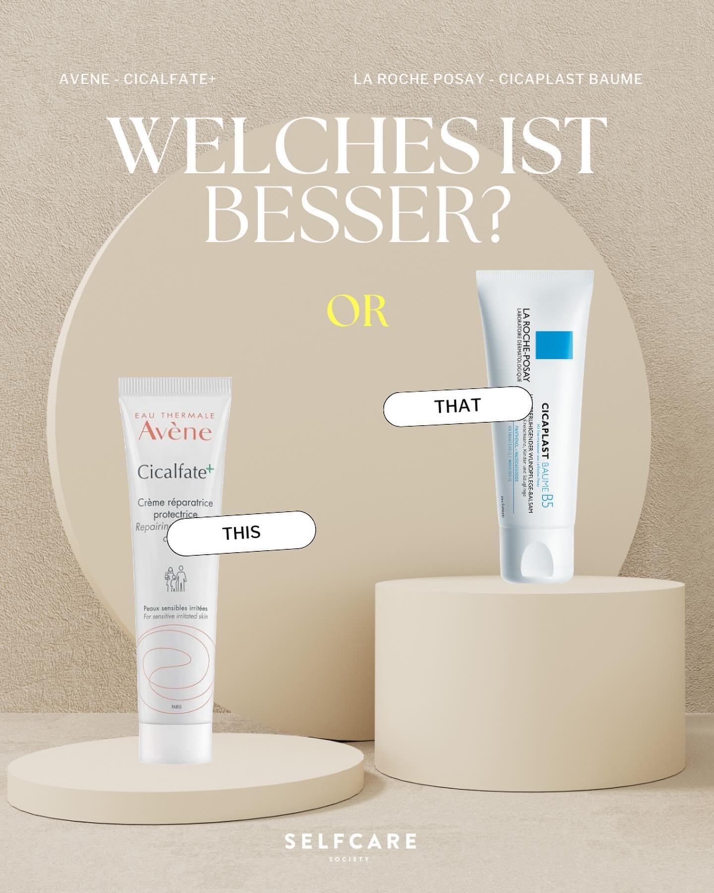 Welches Produkt ist besser &ndash; This or That 🔍

Avene - Cicalfate+ &amp; La Roche Posay Cicaplast Baume im direkten Vergleich 📌

🖇️
Beide Produkte sind toll, jedoch habe ich eines von ihnen h&auml;ufiger nachgekauft, da es mich durch seine &uum