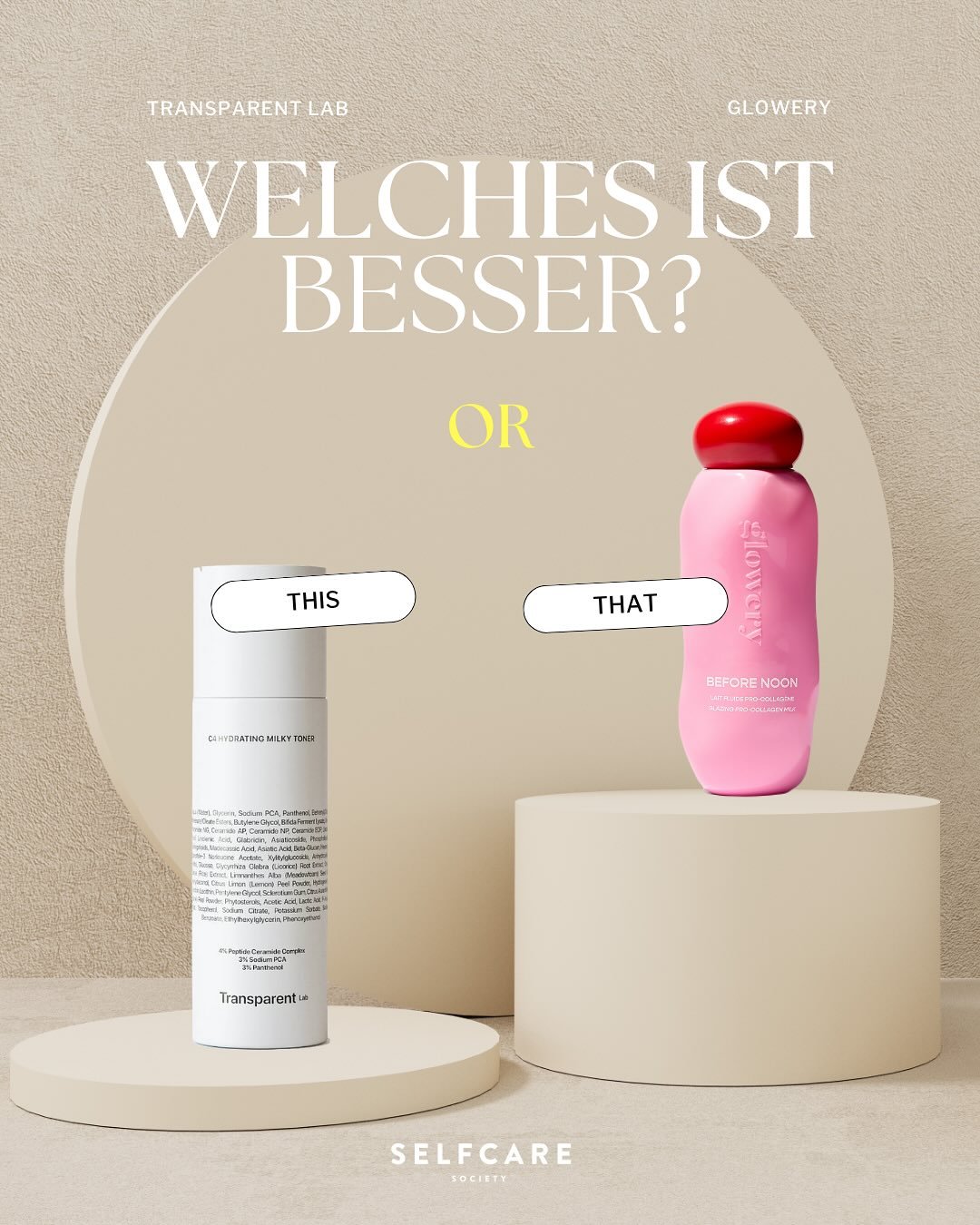 Welches Produkt ist besser - This or That? 🔍
 Transparent Lab vs. Glowery im direkten Vergleich 📌

Beide Produkte werden als &bdquo;milky Toner&ldquo; beworben und kombinieren pflegende mit feuchtigkeitsbindenden Inhaltsstoffen. ✨

Wo die Unterschi