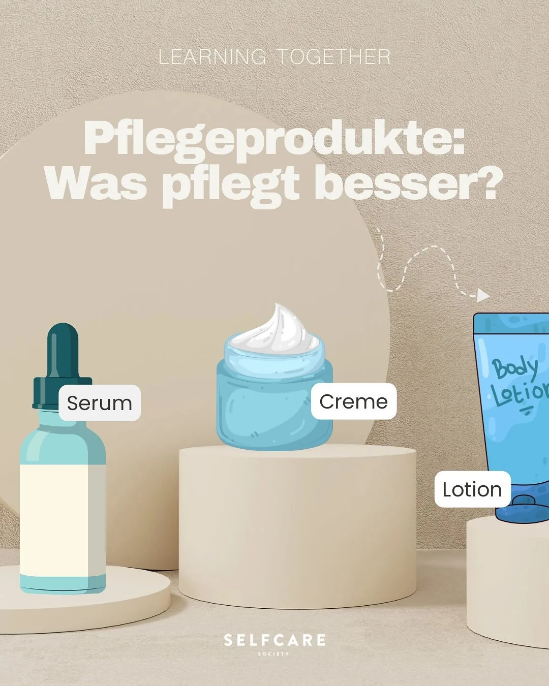 Learning Together: Lotion, Creme oder Serum - was pflegt besser? ✨

Oft h&ouml;rt man, eine reichhaltige Creme pflegt automatisch mehr als ein Serum oder eine Lotion. Tats&auml;chlich h&auml;ngt die Pflegeleistung aber nicht von der Textur, sondern v