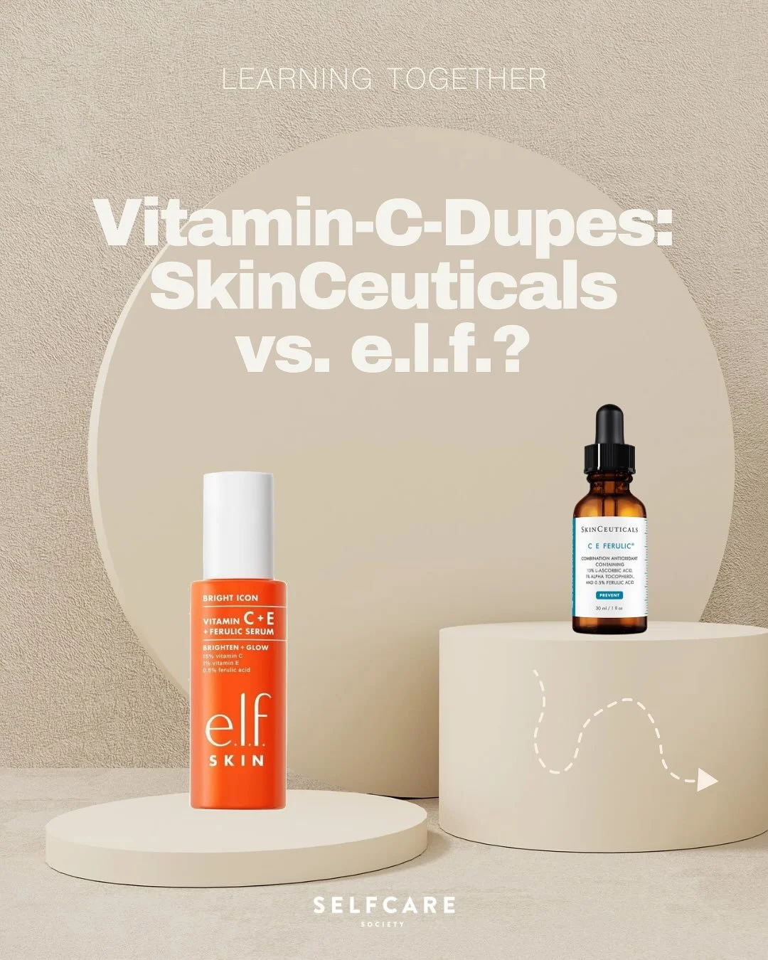Learning Together: SkinCeuticals vs. e.l.f. - sind es wirklich Vitamin C-Dupes? 🍊🔬

Auf den ersten Blick wirken beide Produkte &auml;hnlich: 15 % Vitamin C, Vitamin E und Ferulas&auml;ure. Aber wie viel haben diese beiden Seren wirklich gemeinsam u