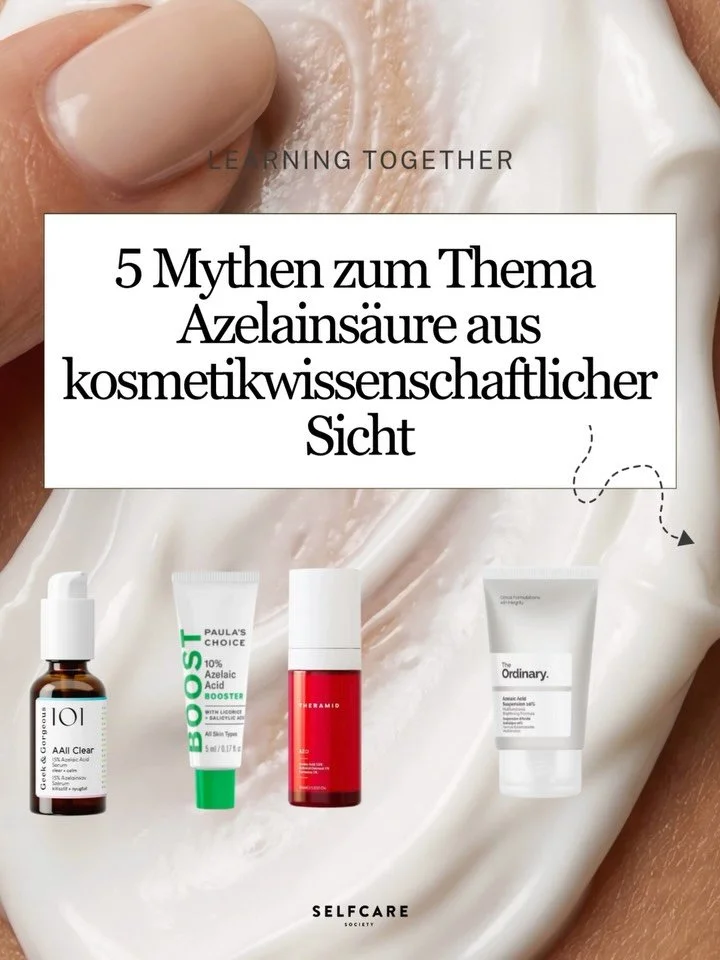 5 Mythen zum Thema Azelains&auml;ure, aus kosmetikwissenschaftlicher Sicht 👩🏻&zwj;🔬

Welche Mythen hast du noch geh&ouml;rt? Was ist noch unklar? 🤗

Wenn du Fragen hast, lass es mich gerne wissen ✍🏼 

Den ausf&uuml;hrlichen Artikel dazu findest 