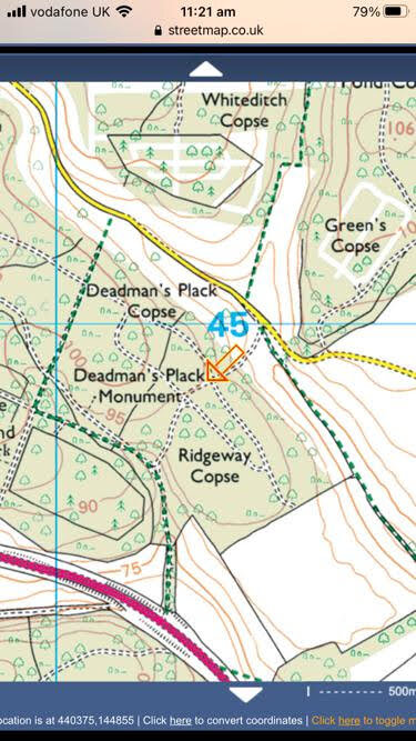 Location of trees for felling