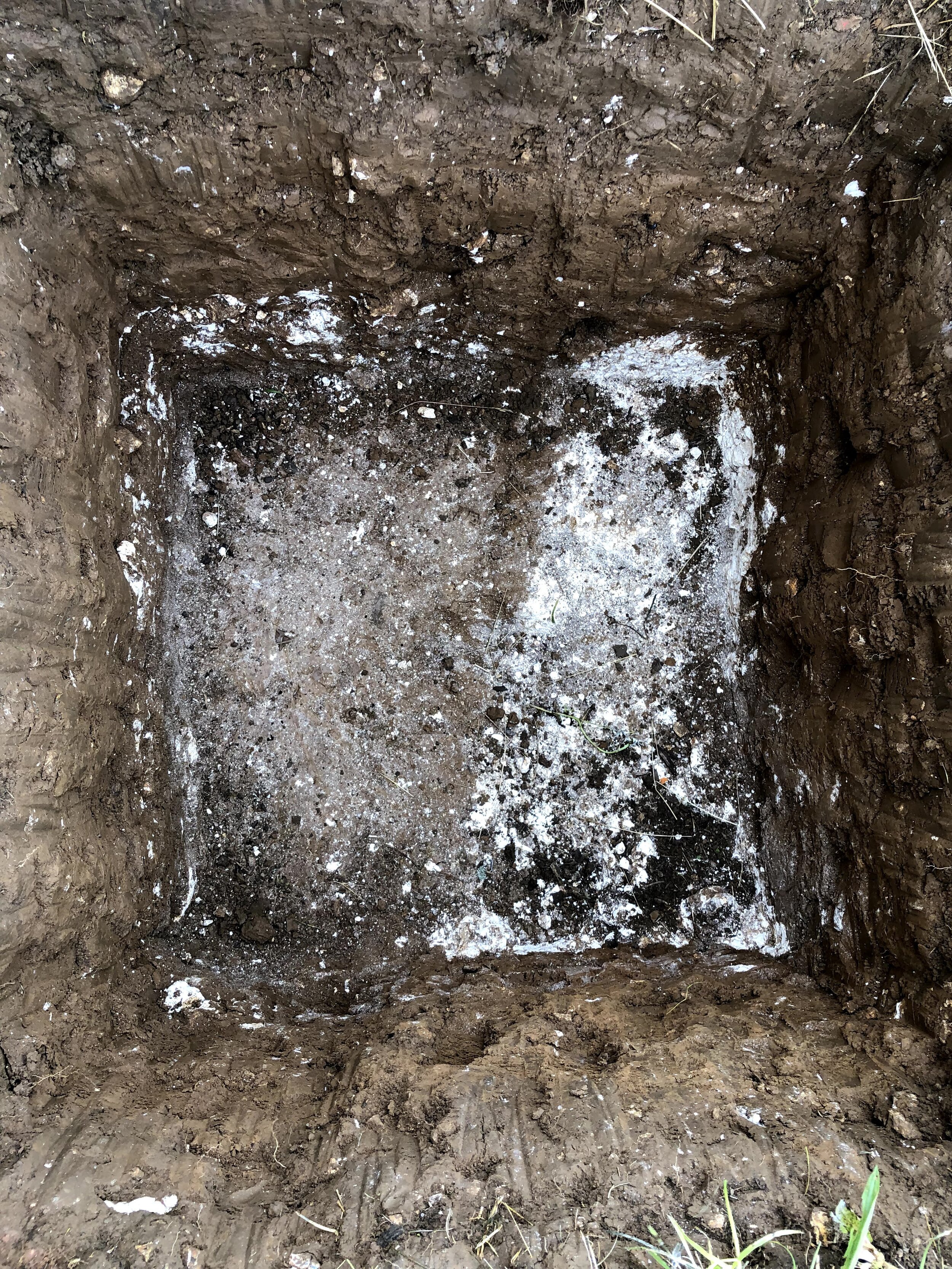 Bronze Age find - the holes revealed an ancient man-made feature... the ditch for a Bronze Age burial mound 