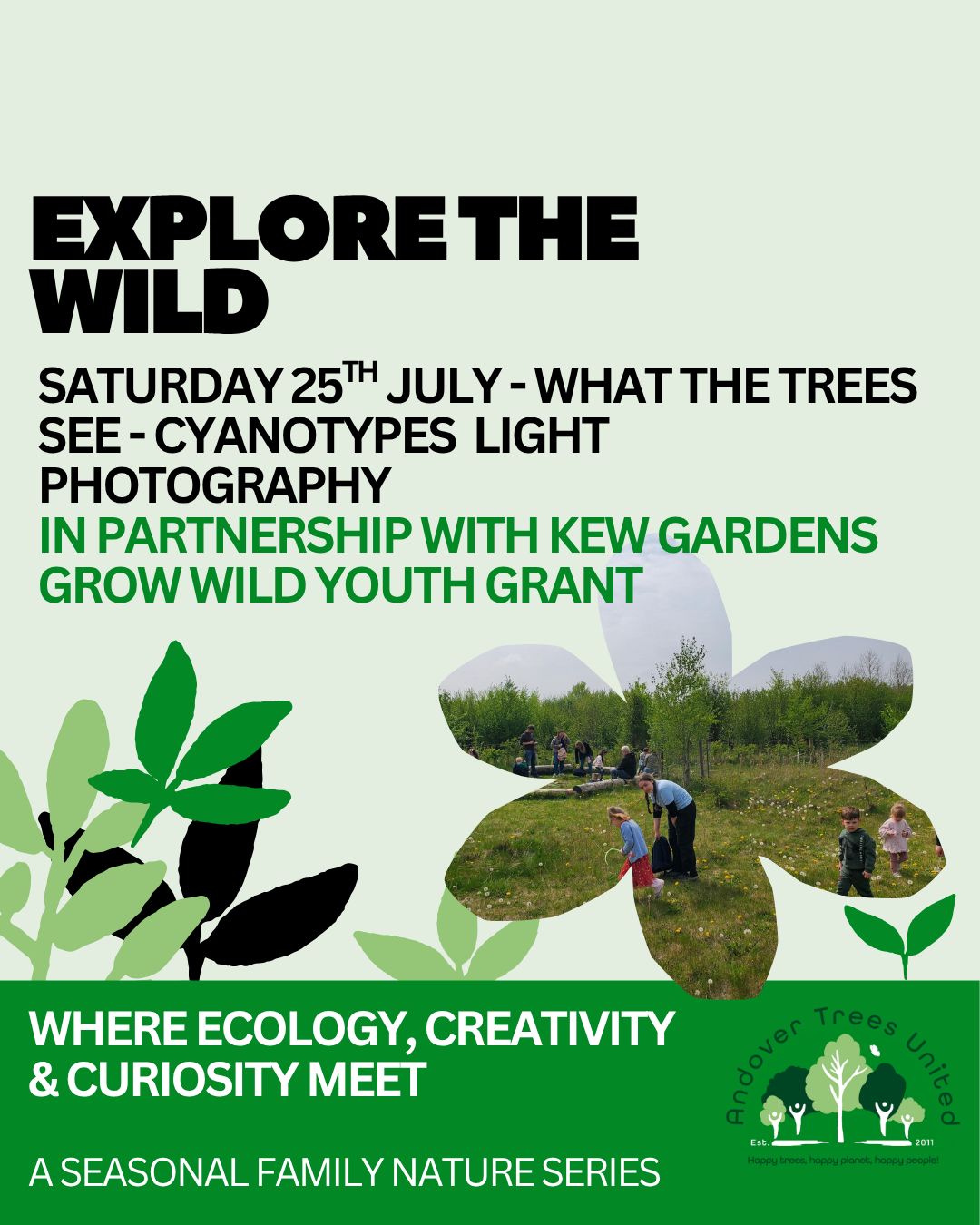 Explore The Wild - What the Trees See - Cyanotypes (Light Photography) - Funded by a Kew Gardens Grow Wild Youth Grant