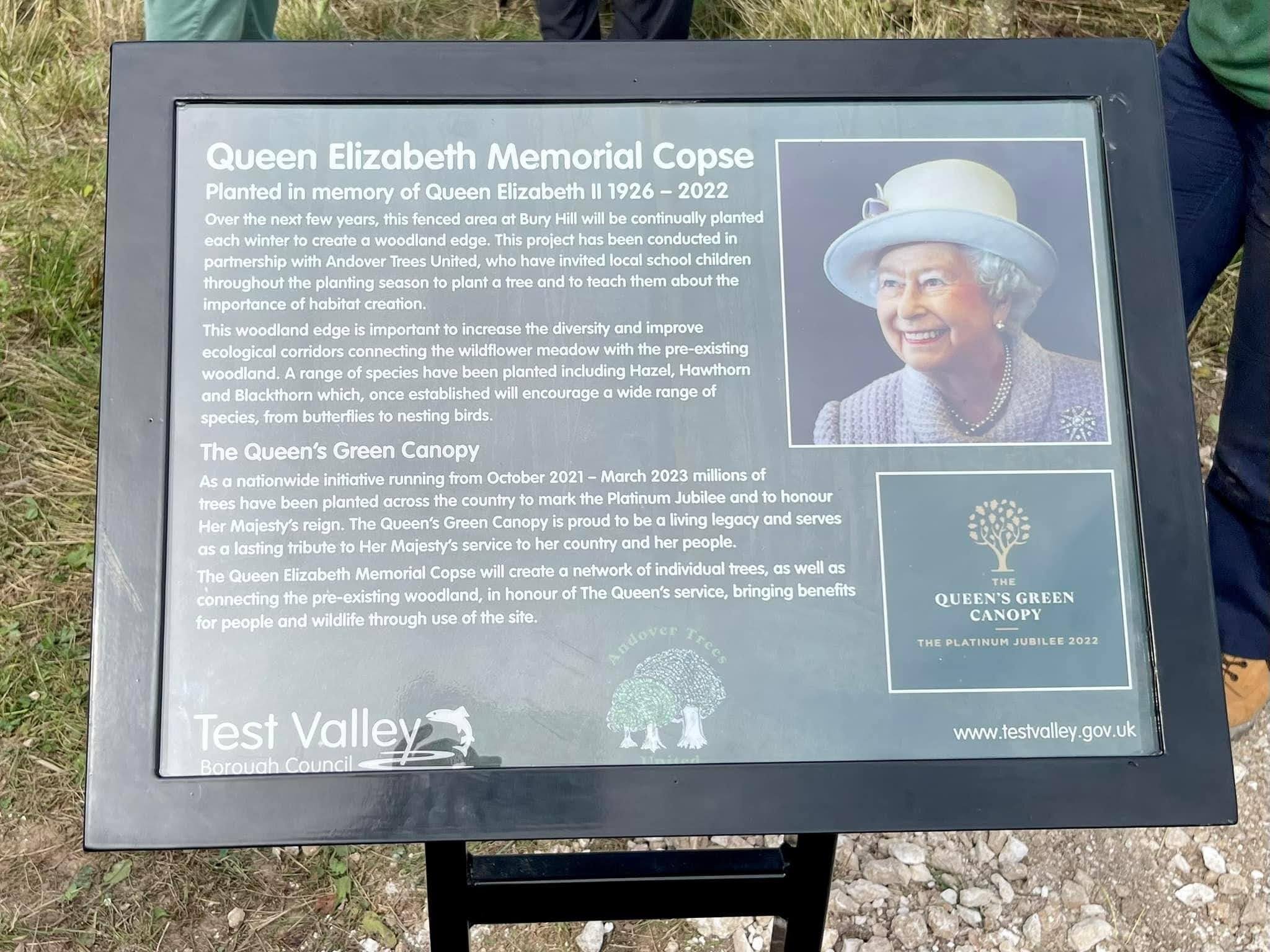 Dedication to the late Queen Elizabeth II 2023