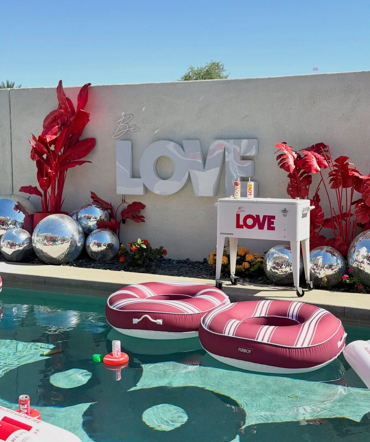 The @drink.love Hydration House 🍒 An oasis designed for connection, hydration, and spreading all the&nbsp;Be Love&trade;!