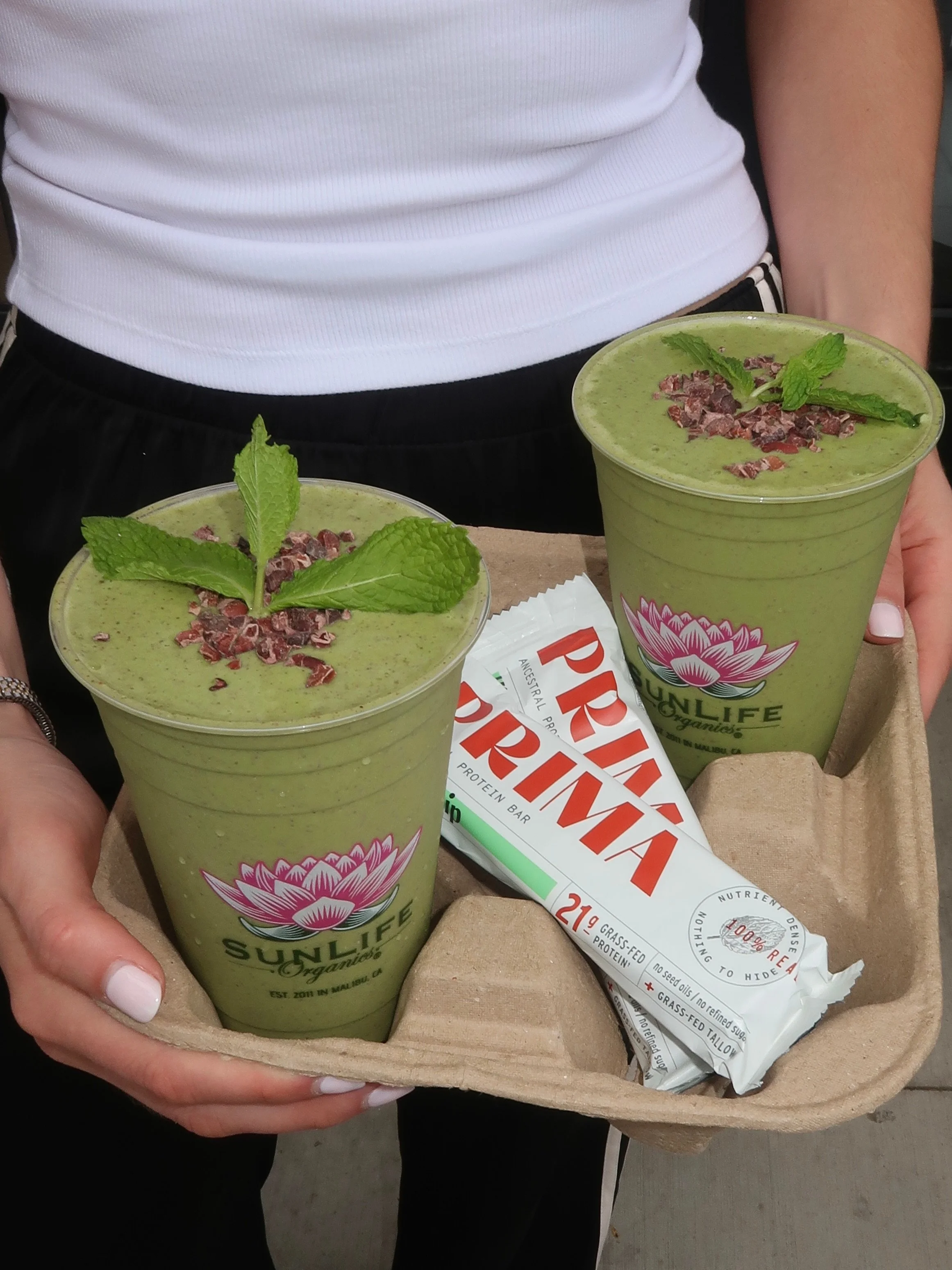 @eatprima Mint Chip OUT NOW! 
Pairs perfectly with the mint chocolate chip smoothie from @sunlifeorganics. Say less.
