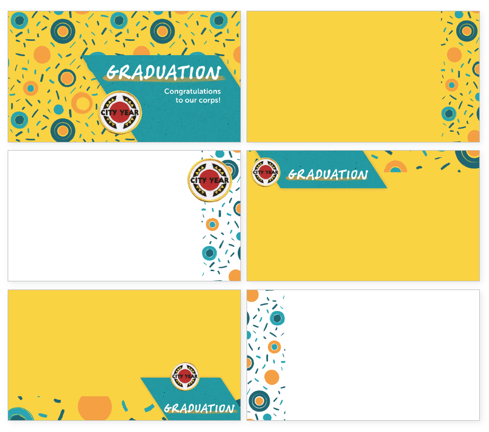 Graduation FY22 event screen graphics/slides