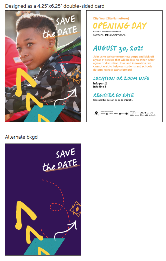 Opening Day FY22 print save the date card