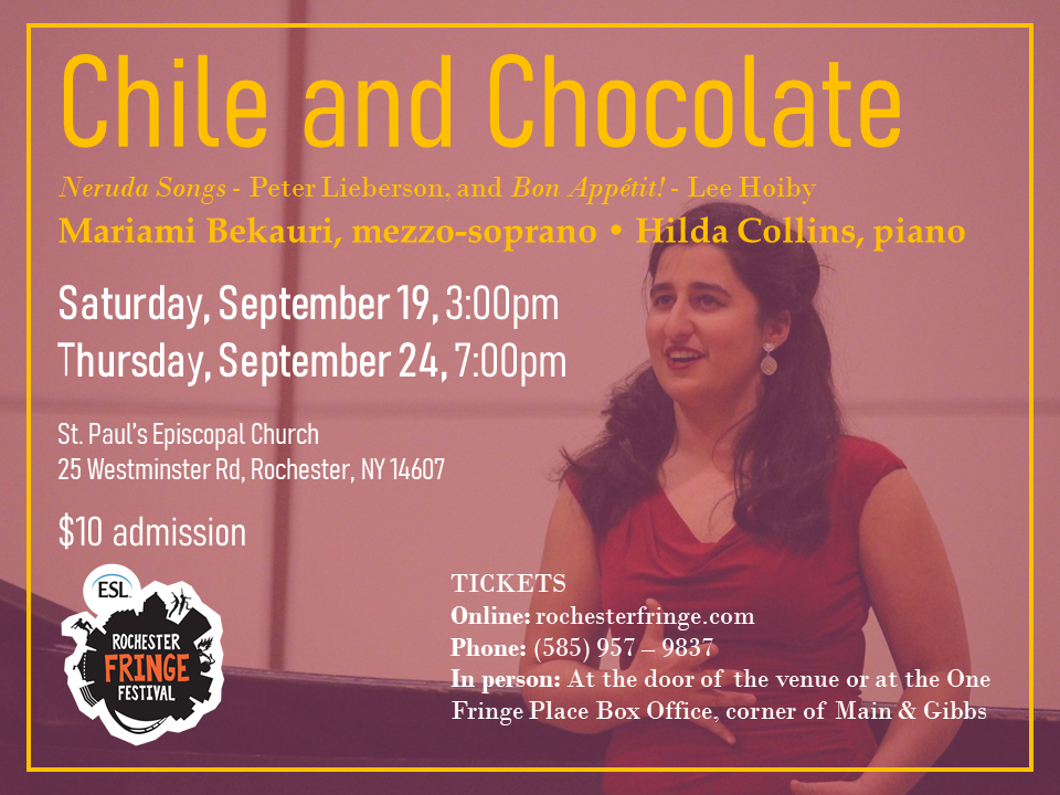 "Chile and Chocolate" at Rochester Fringe Festival