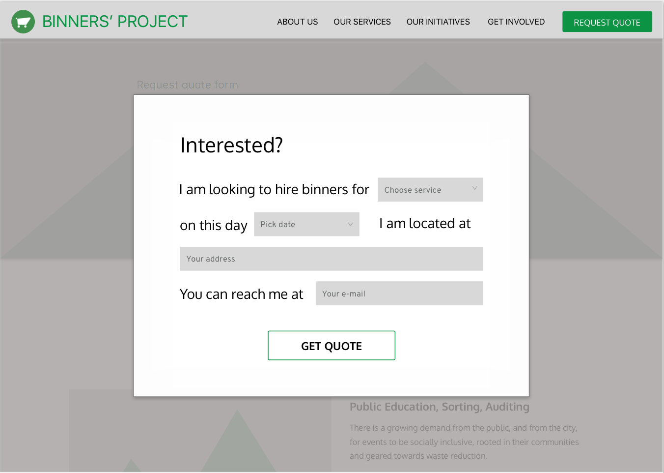 REQUEST QUOTE FORM