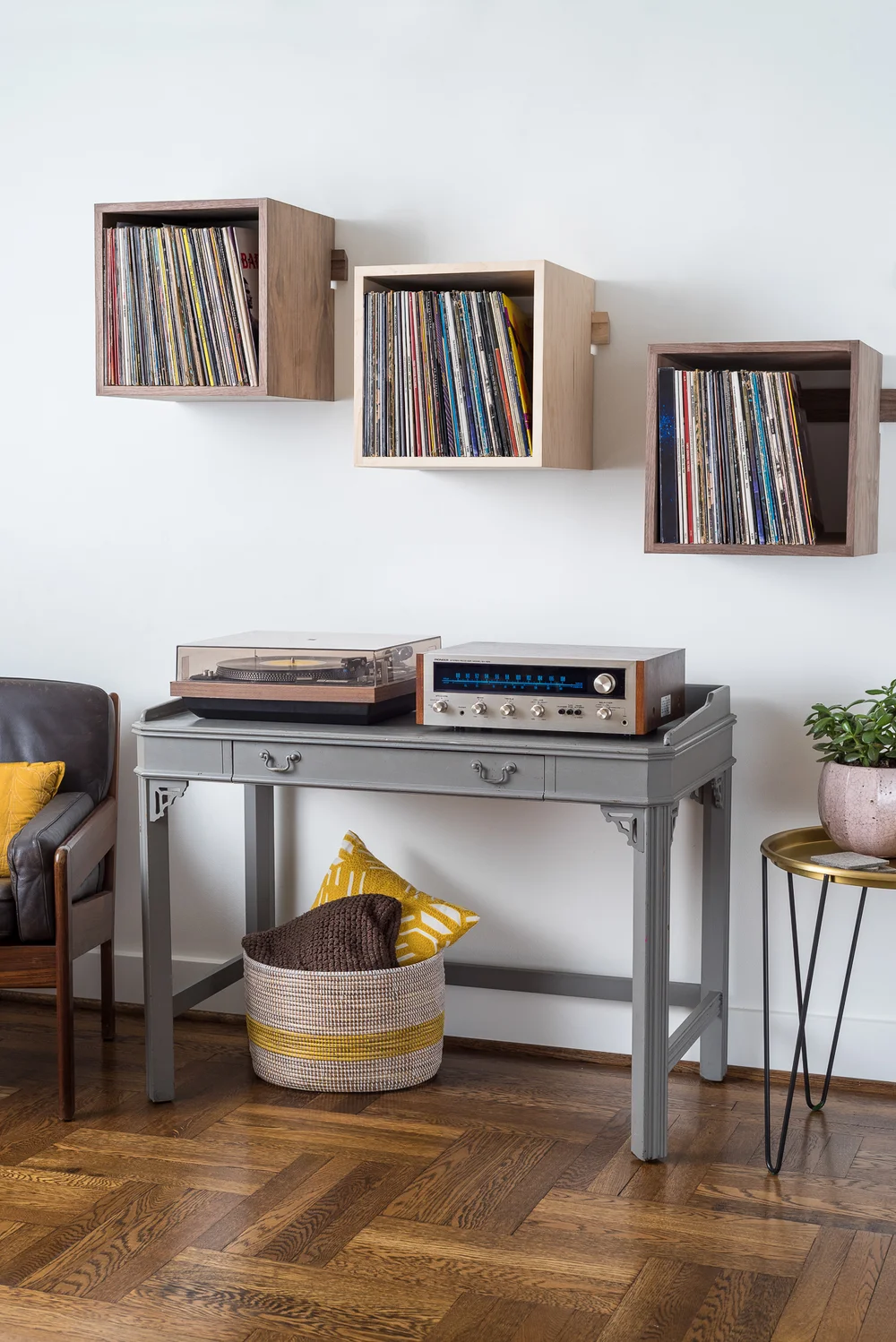 Deep Cut Handmade Wooden Home Goods Decor Deep Cut Record Shelves