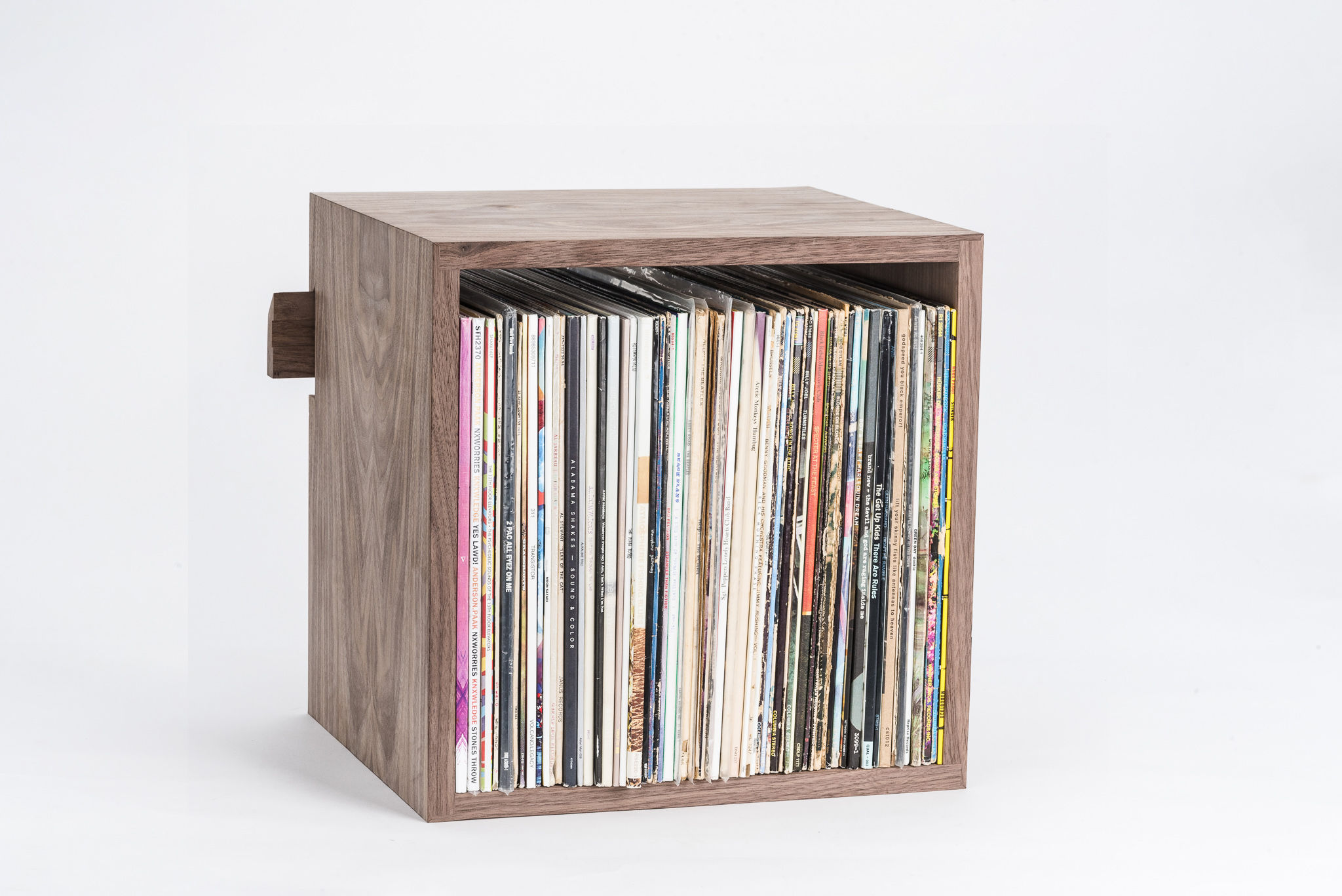 Deep Cut Walnut Vinyl Record Shelves