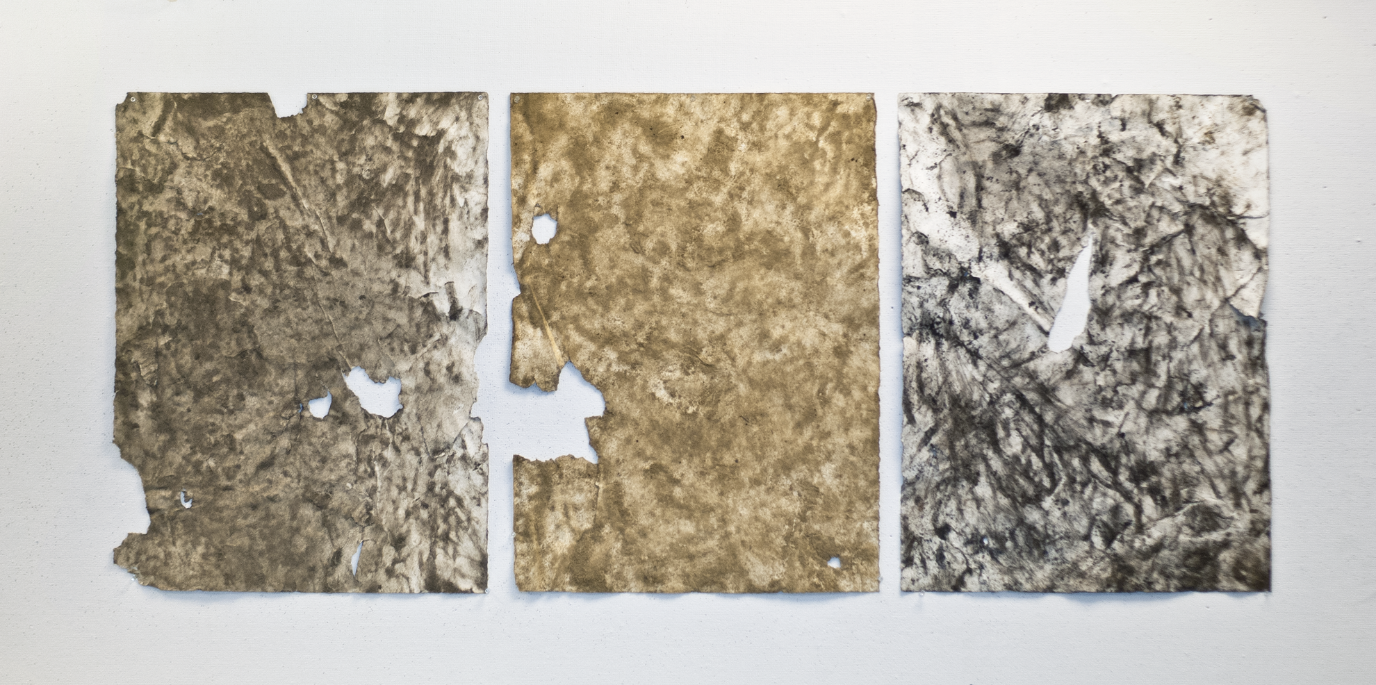 The three retrieved pieces. A fourth was buried, but did not survive.