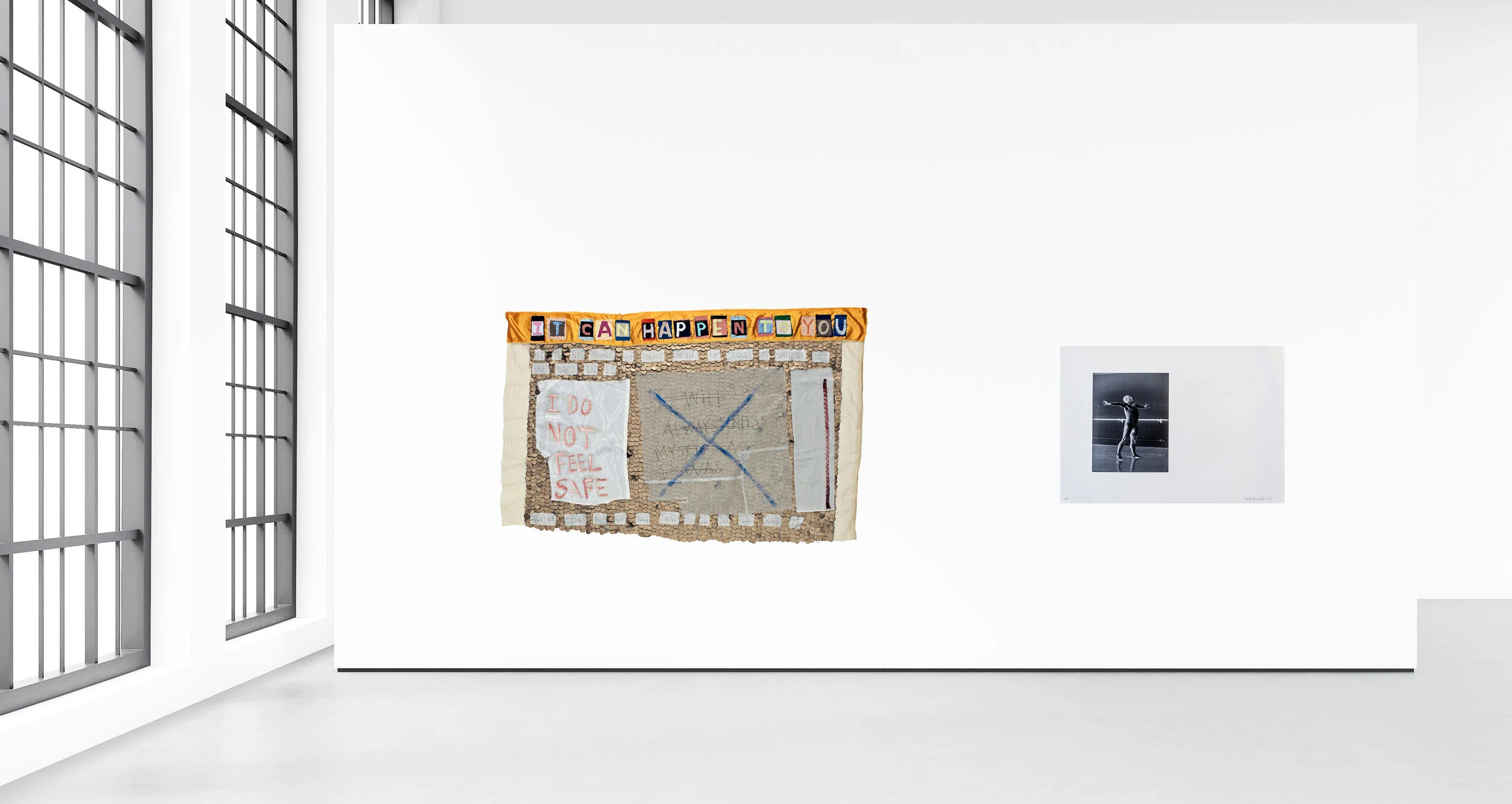 Peter Brandt Peter Brandt. Post Trauma Document: it can happen to you, 2011-15. Applicated silk, nappa, pencil, indian ink, oil paint. 86 x 122 cm. Peter Brandt. Edge, 2015. Photogravure (photo and edited poem by Sylvia Plath). Edition 10.