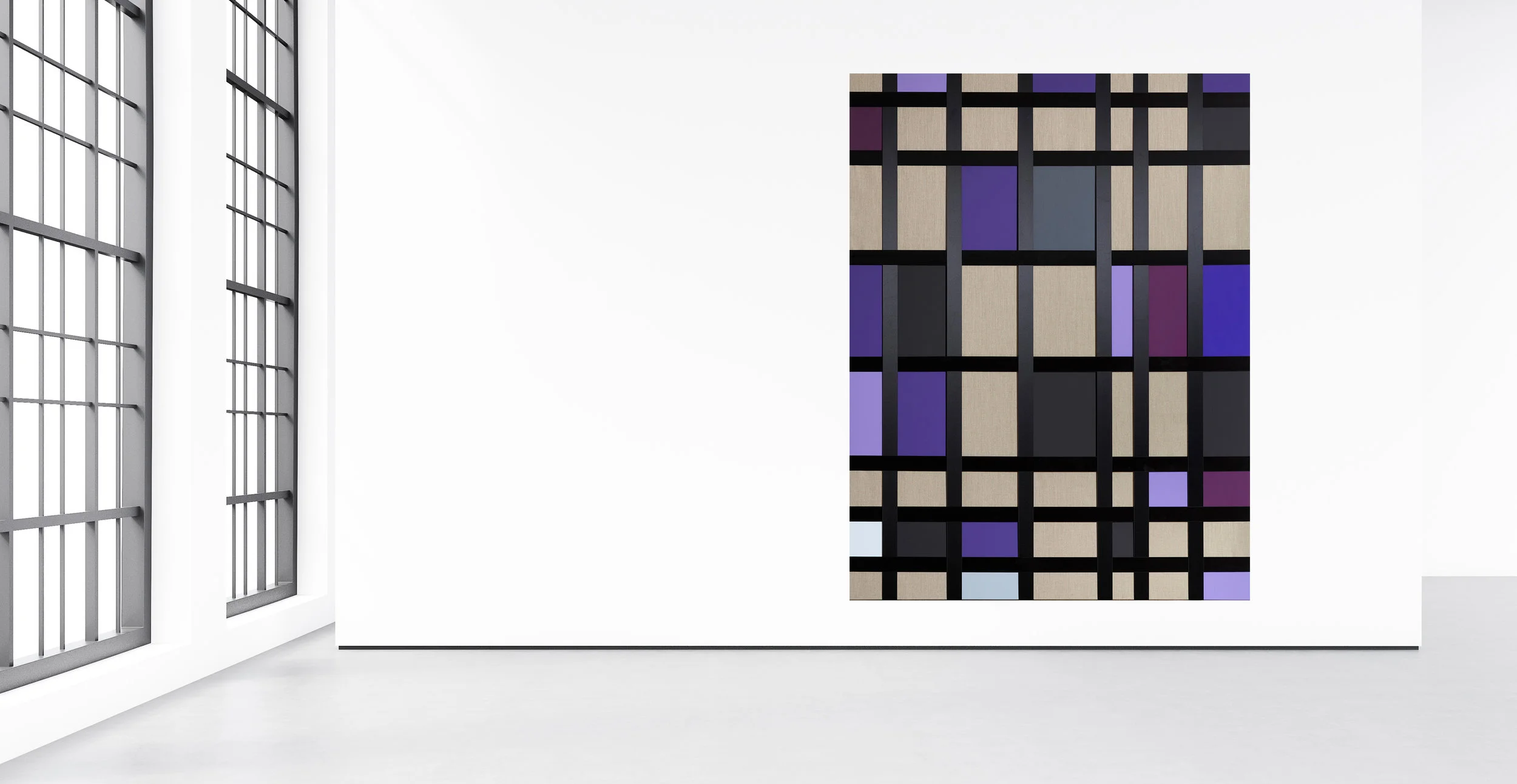 Dorte Jelstrup Dorte Jelstrup. Untitled (Sometime After), 2010. Acrylic, pigment and satin ribbons on linen. 250 x 190 cm.