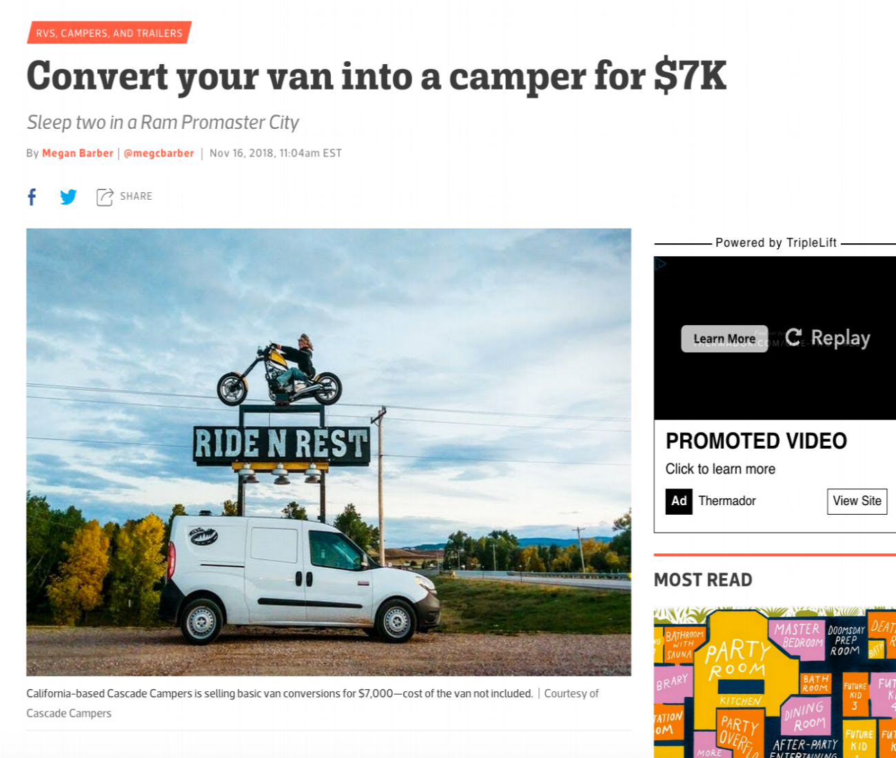 Recent article by Curbed - November 2018