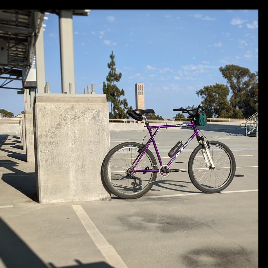 I have said it before, and I will say it again, this bike is hands down my favorite. Purple, check. 90's GT triple triangle MTB frame, check. Rare, old school components John Jones insisted I should build it with, check. What more could you ask for? 