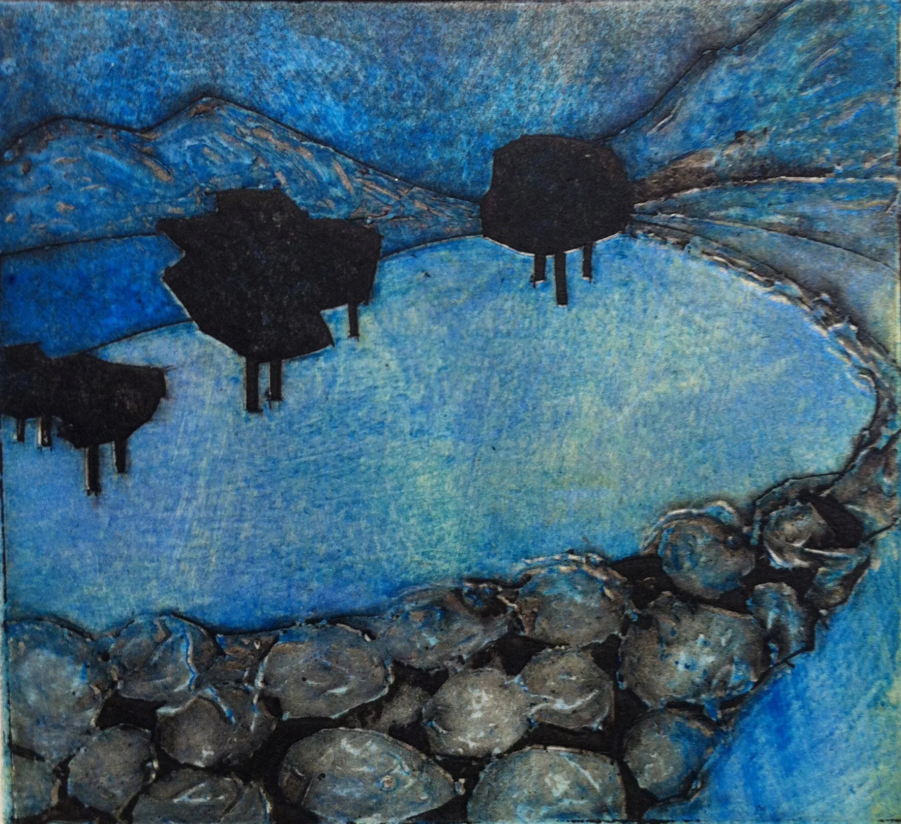 Crummock Water, Blue (greetings card)