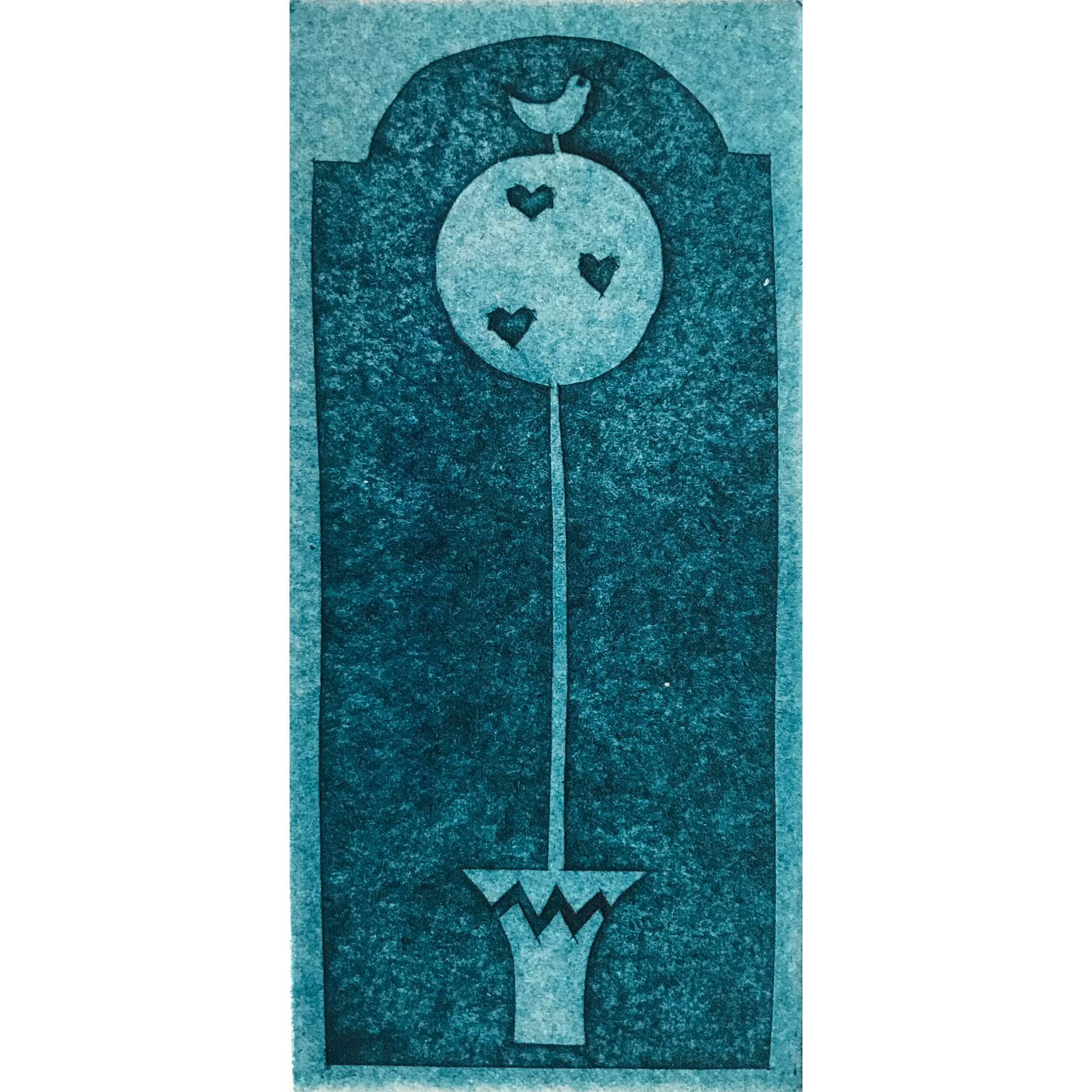 Love Bird (collagraph)