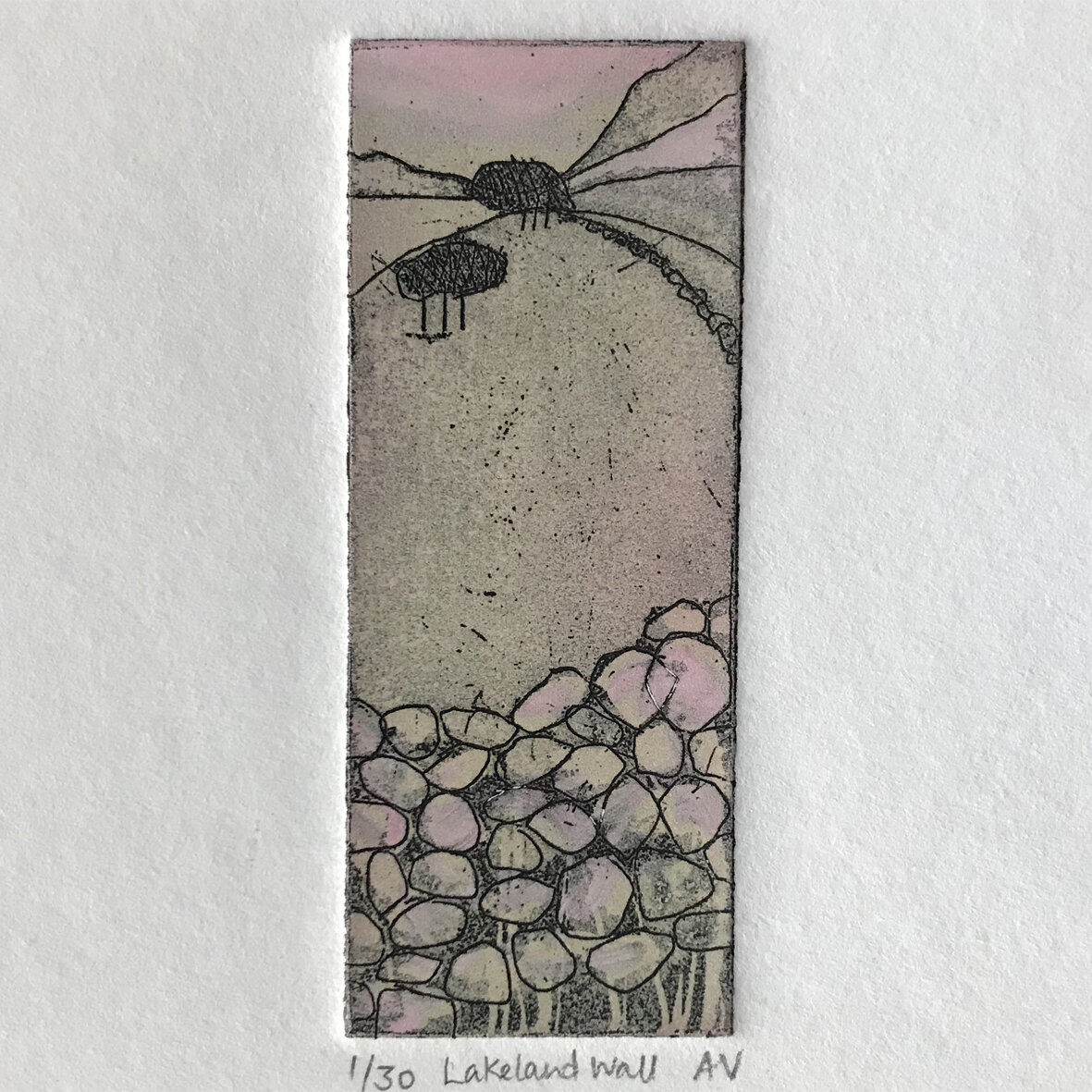 Lakeland Wall (etching)
