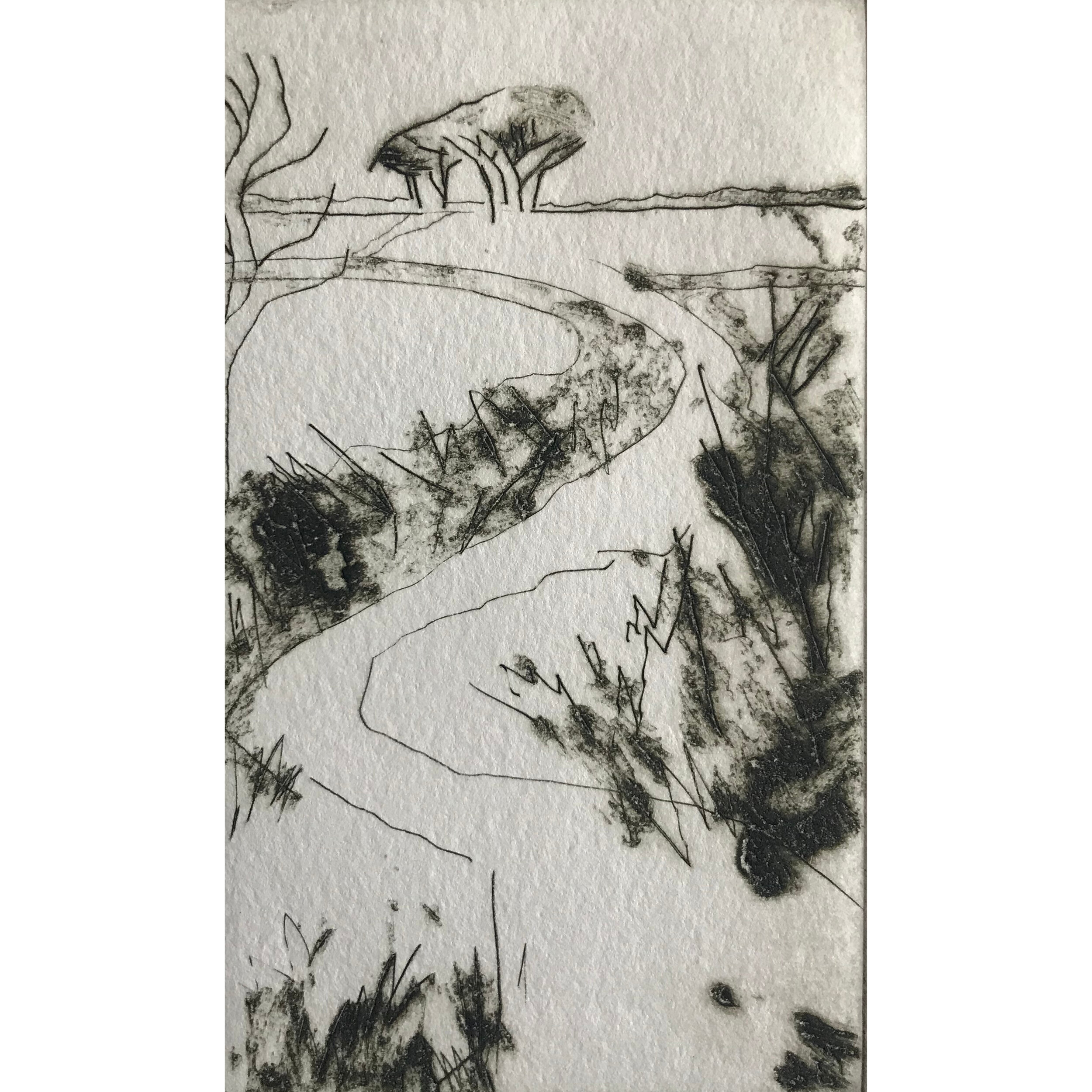 Fernhill ii (drypoint)