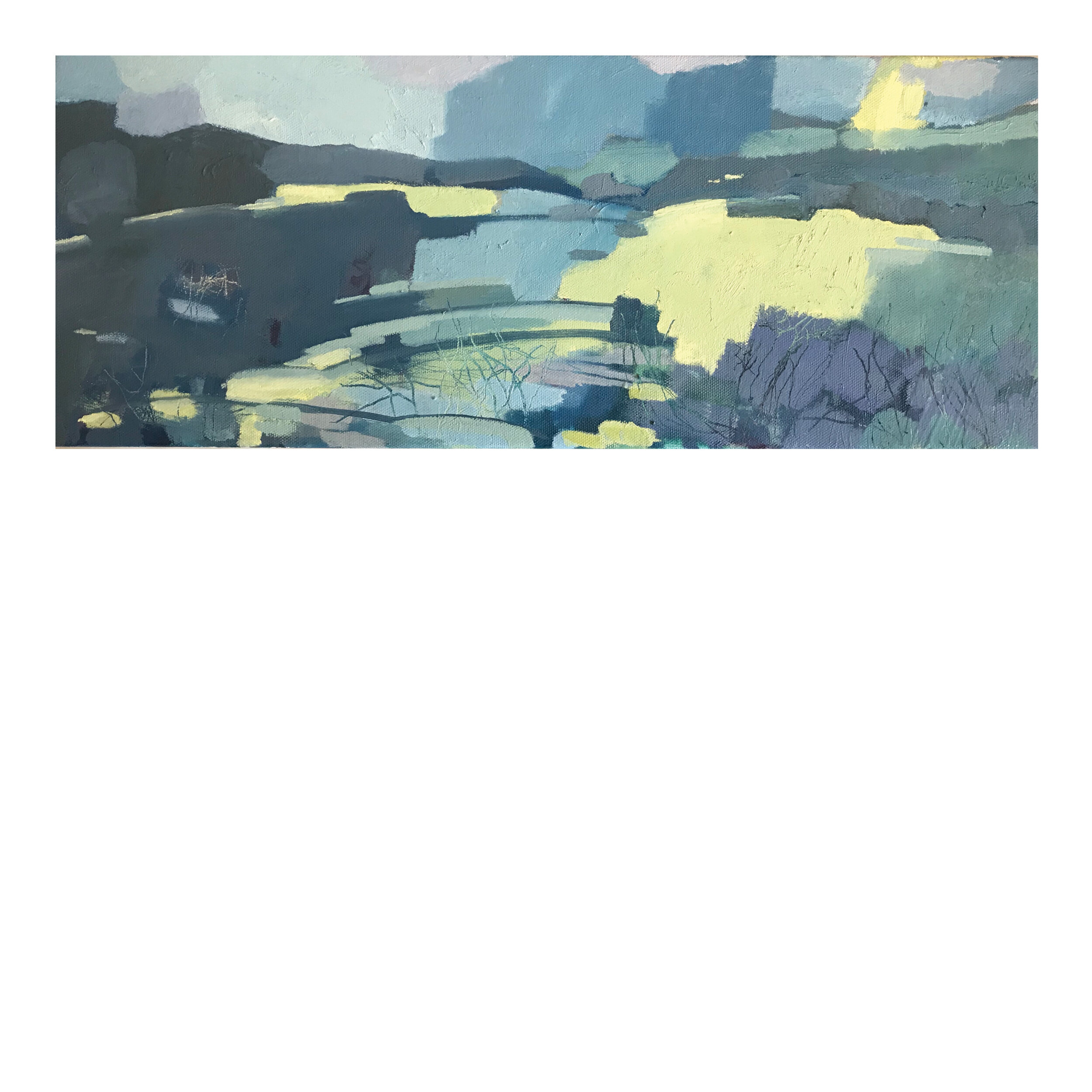 Lockdown Walk, Blue (greetings card)