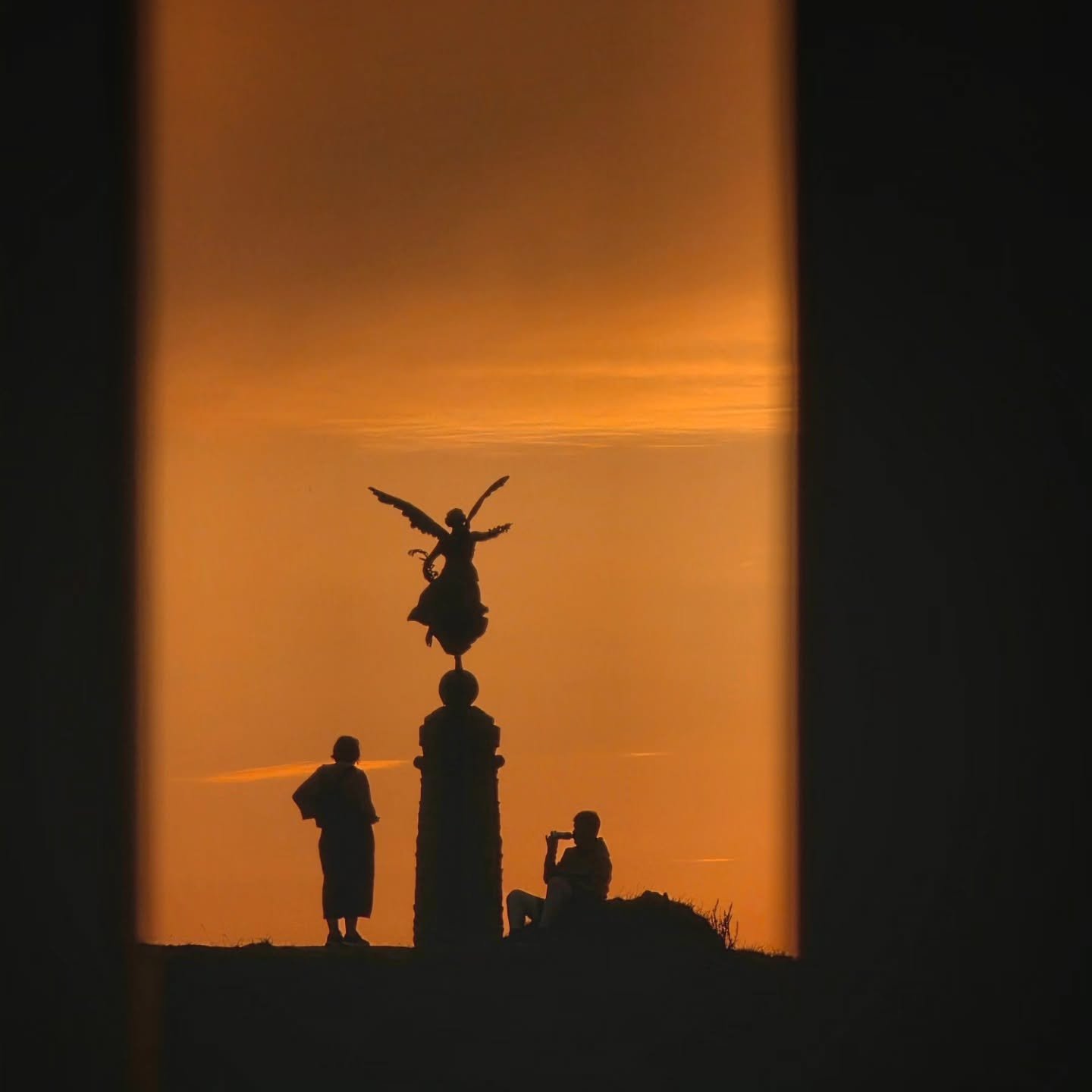 Sunset in Aberystwyth... Beautiful

With @evegailis22 &amp; @_drawn_outside_