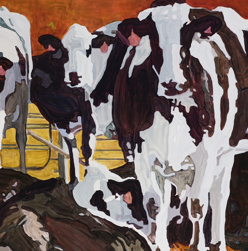 Konyn's Holsteins were captured beautifully in original works of art by local artist Victoria Hanlon .