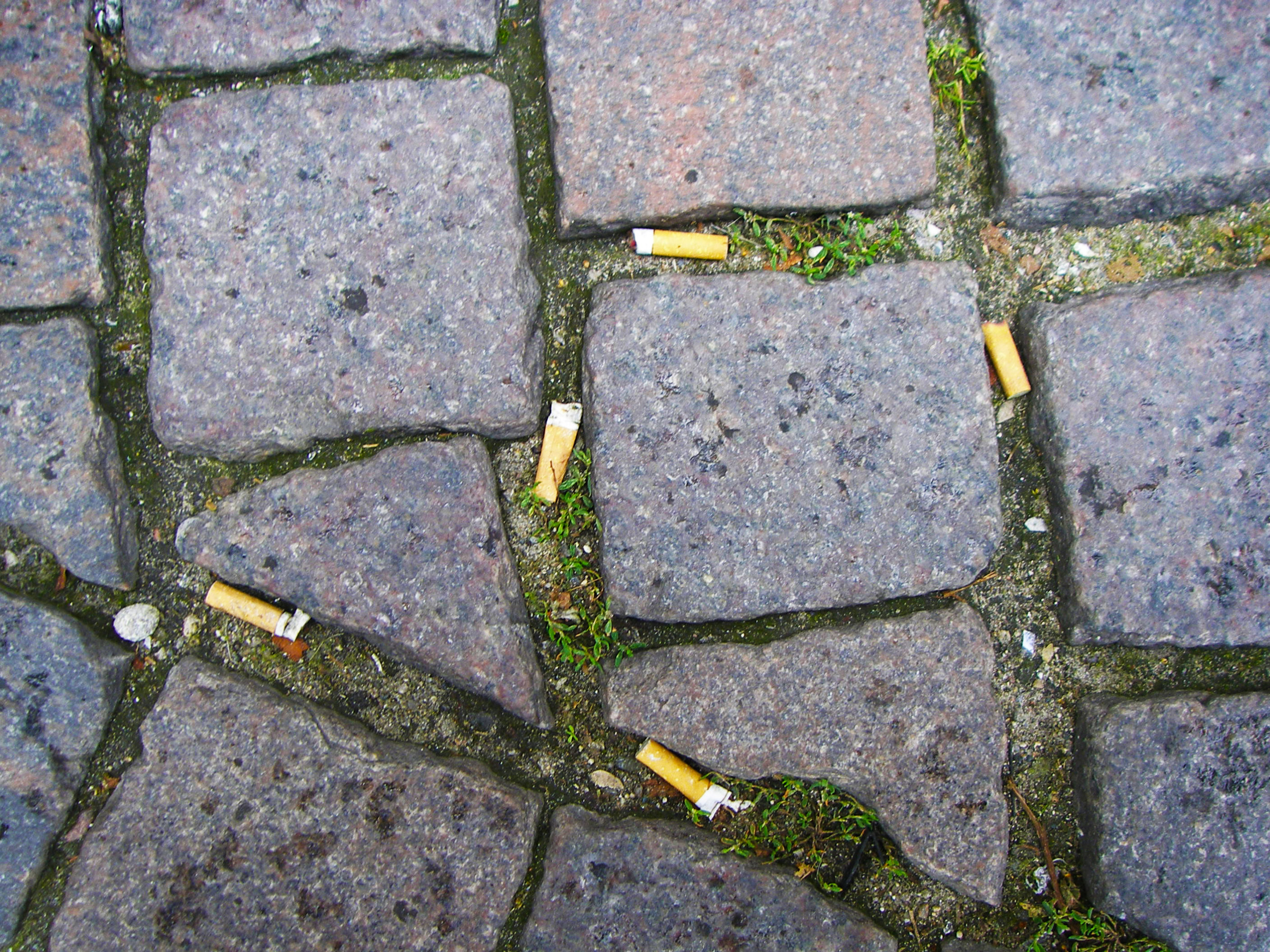 Cigarette buts are all over and difficult to pick up