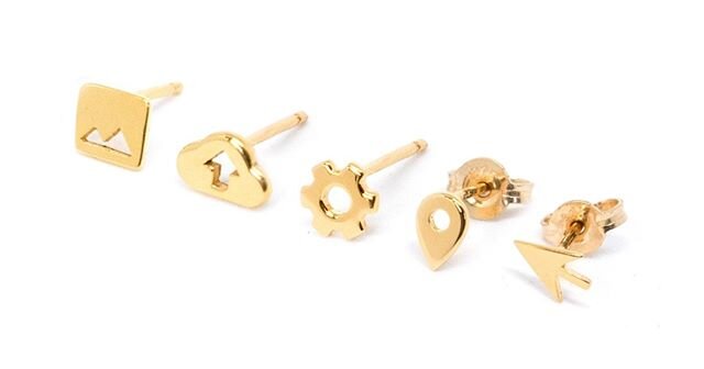 Icon see you all working hard to change the world 💙 ⁠
⁠
The original icon earrings - image, cloud upload, settings. location and the cursor. Which is your favourite? And what does it mean to you? 💫